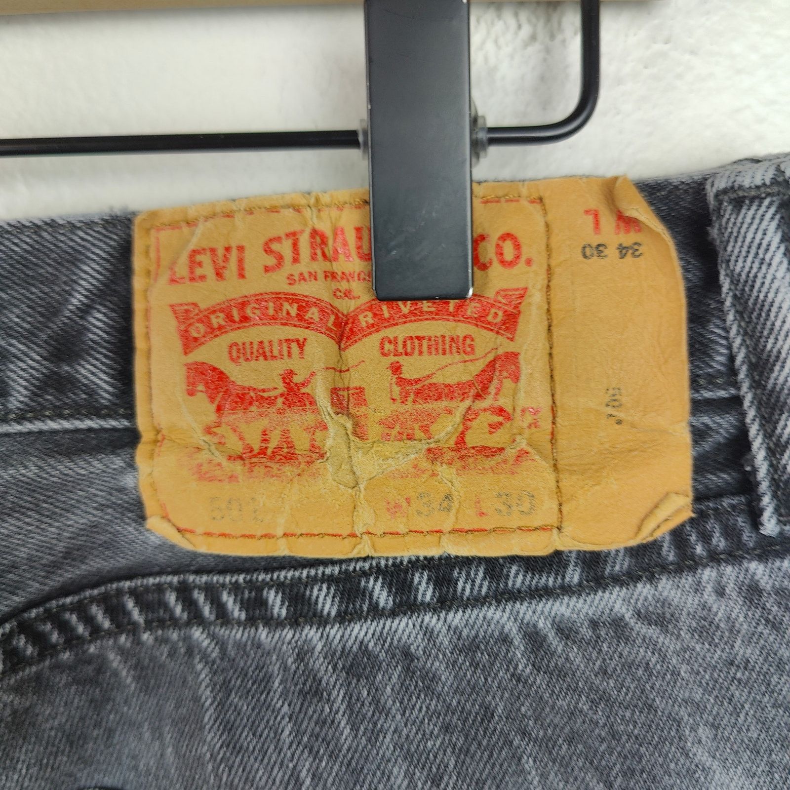 Levi's Levi's 501 Straight Fit Jeans Mens 34x30 Faded Black Wash Size US 34 / EU 50 - 6 Thumbnail