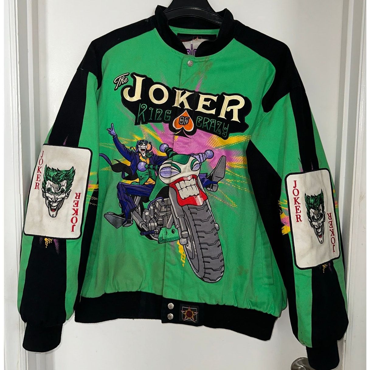 DC Comics × JH Design RARE Vintage JH Design The Joker Racing Jacket Batman XL Size US XL / EU 56 / 4 - 2 Thumbnail
