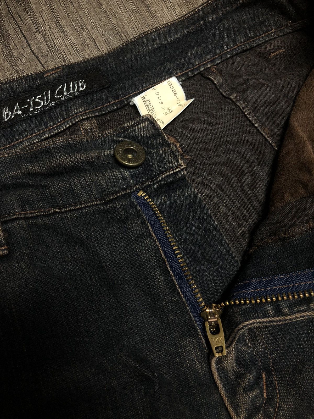 If Six Was Nine × Le Grande Bleu (L.G.B.) VINTAGE BA-TSU CLUB DIV JEANS (Unisex) Size US 30 / EU 46 - 9 Thumbnail