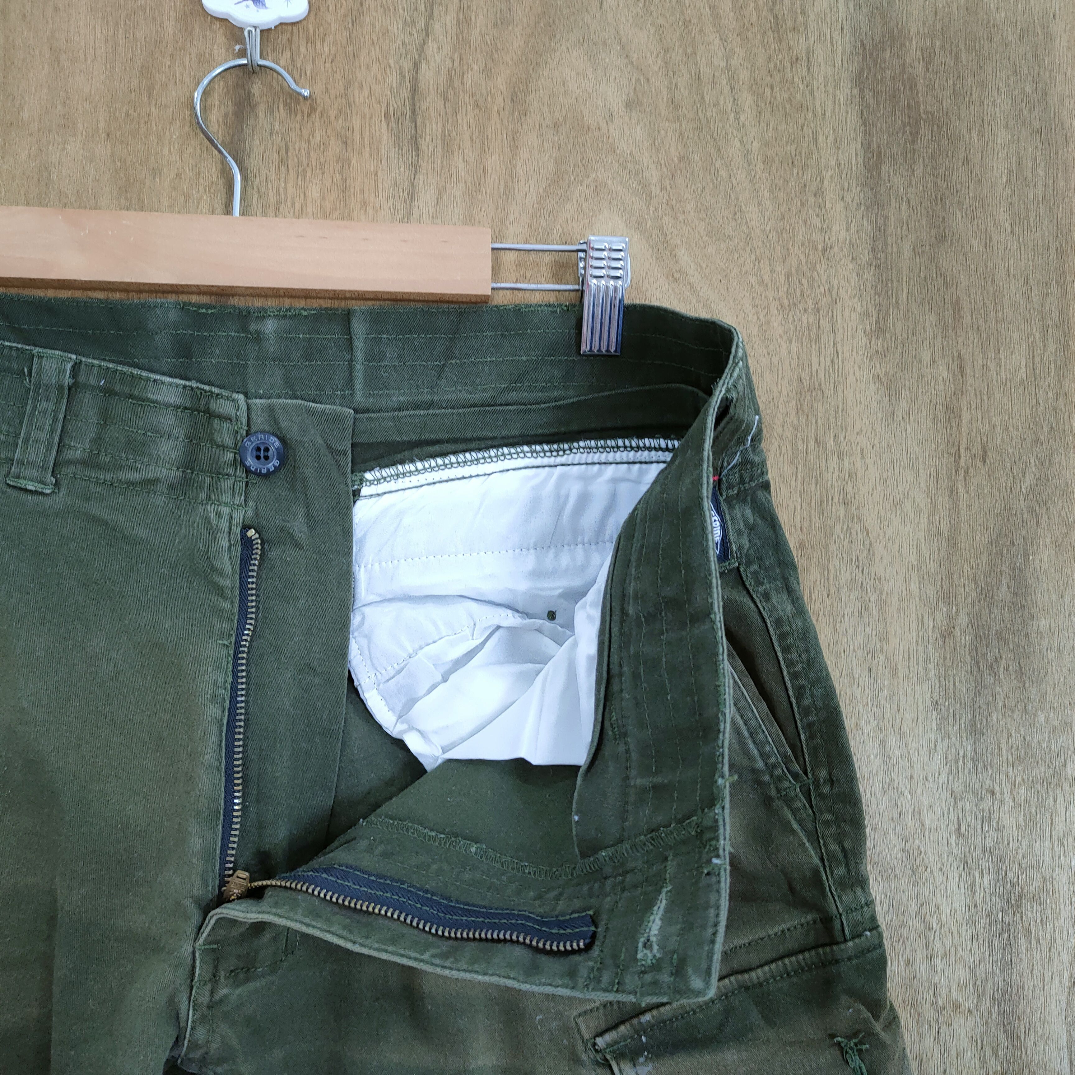Japanese Brand VINTAGE GRIDE FADED GREEN CARGO PANTS Size US 33 - 9 Thumbnail