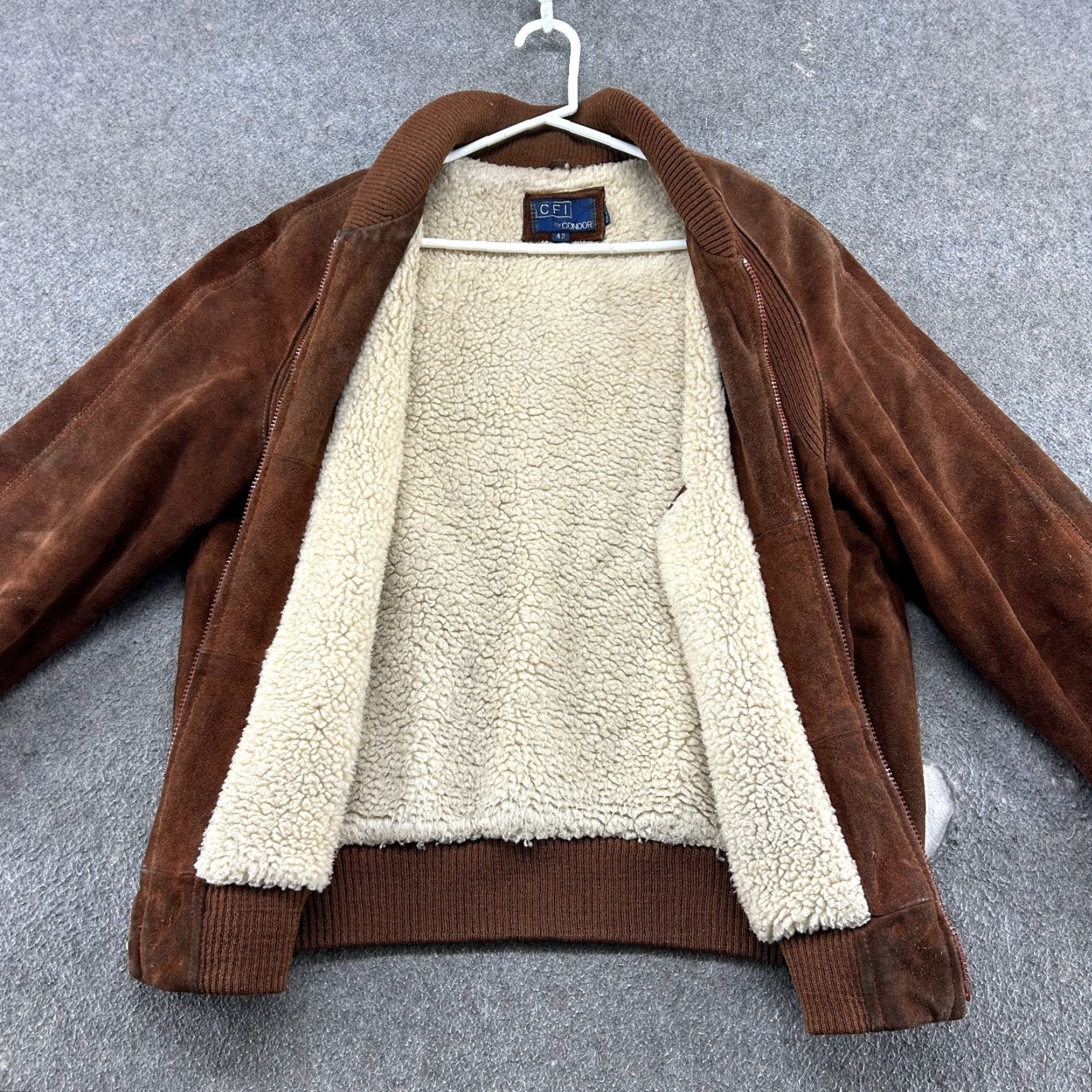 Vintage VINTAGE Condor Leather Jacket Mens 42 Brown Bomber Jacket Full Zip Lined 90s Western Style Size US XS / EU 42 / 0 - 6 Thumbnail