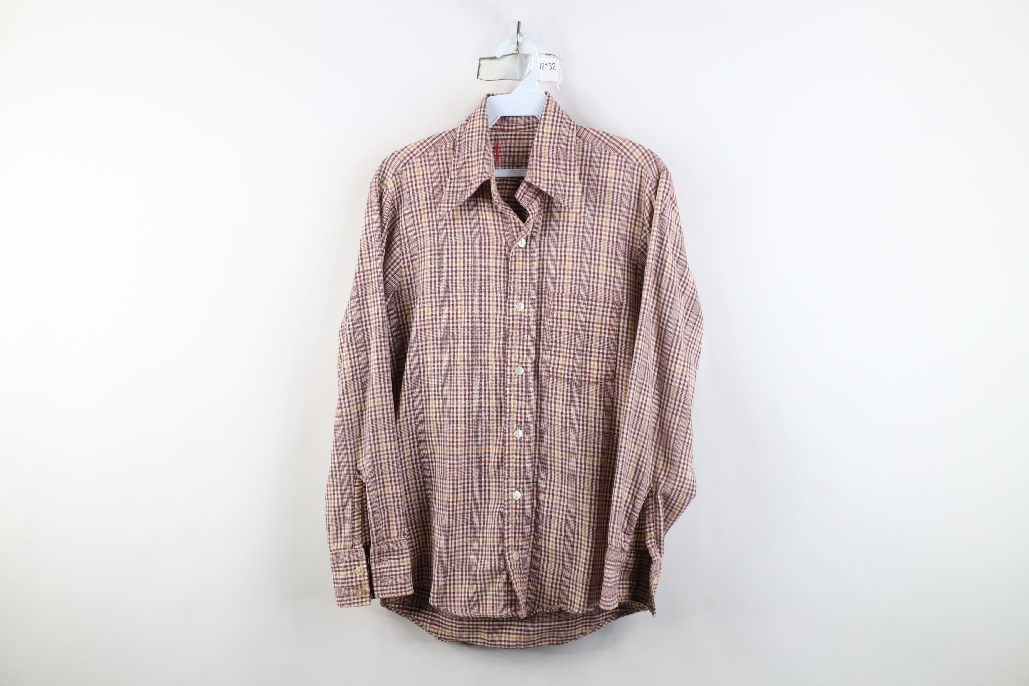 Vintage Vintage 60s 70s Streetwear Collar Flannel Button Shirt Size US S / EU 44-46 / 1 - 1 Thumbnail