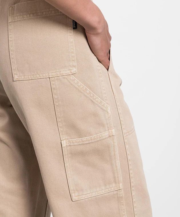 Palm Angels o1y1125 Cargo Pant in Beige Size 27" / US 4 / IT 40 - 4 Thumbnail