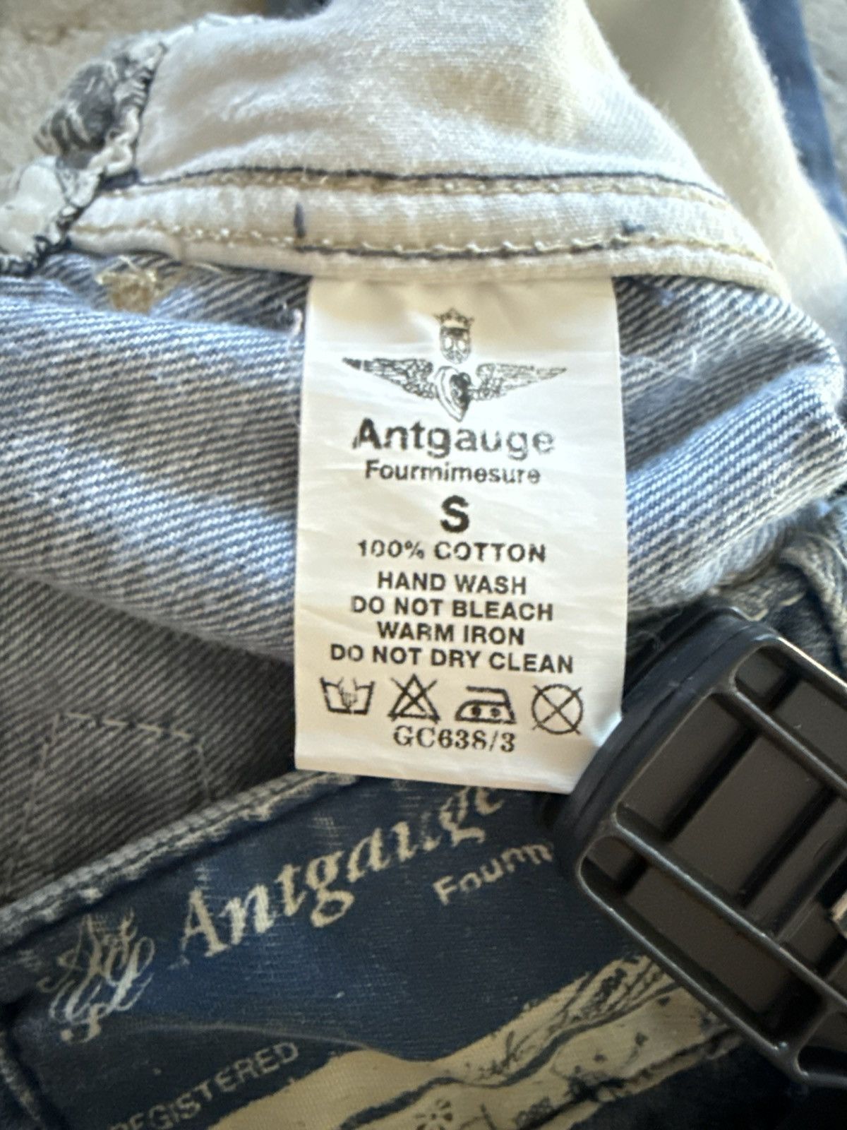Beauty Beast 2000s Antgauge Japan Buckle Back Baker Denim Pants Size US 28 / EU 44 - 23 Thumbnail