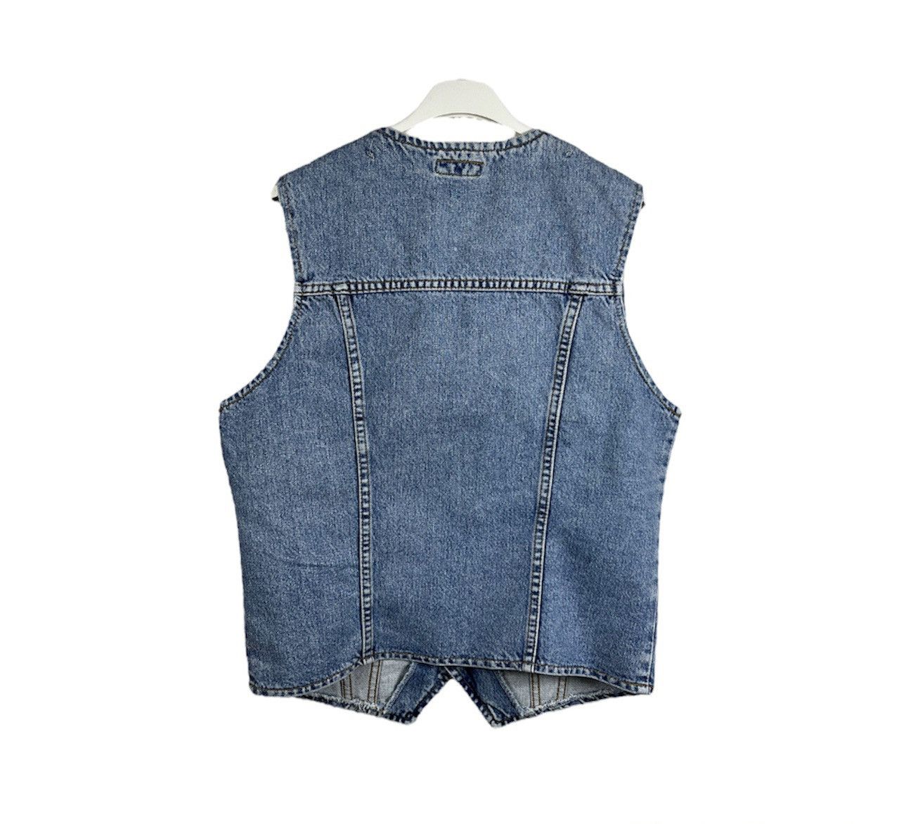 Levi's × Levi's Vintage Clothing × Vintage Vintage 80s Levi’s denim vest jacket sleeveless orange tab Size US L / EU 52-54 / 3 - 2 Thumbnail