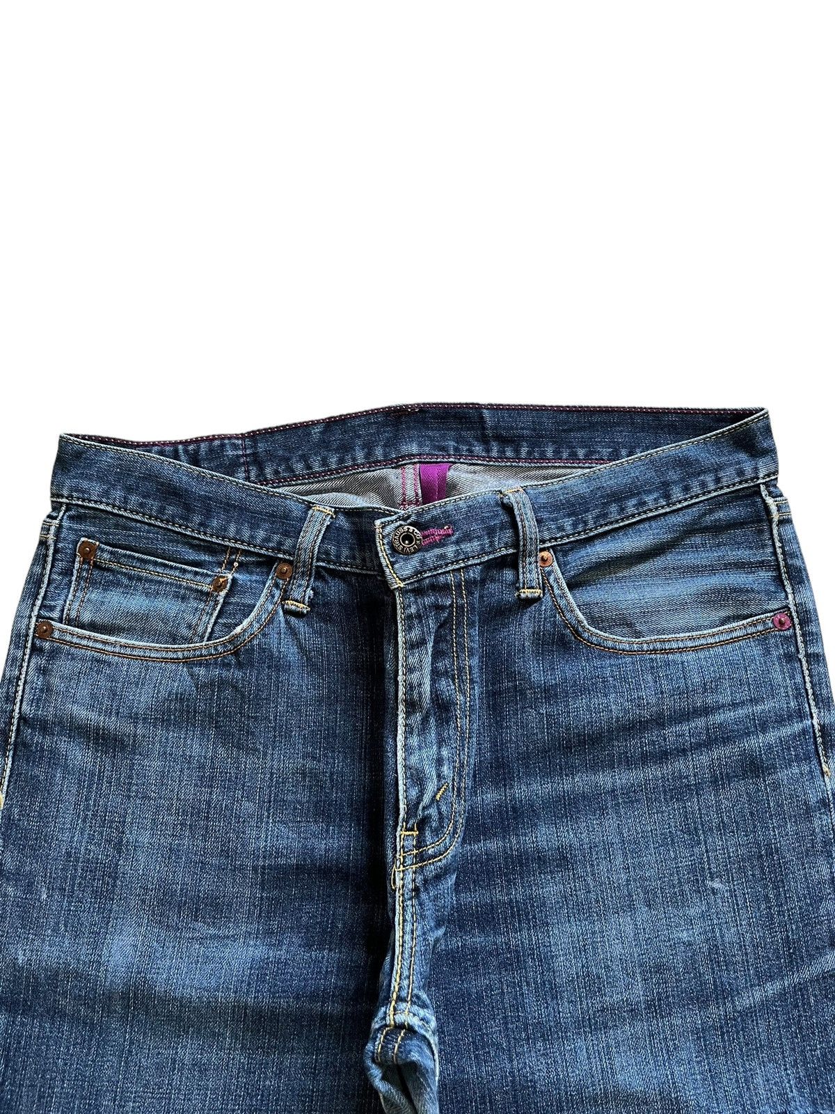 Levi's Vintage 90s Levis 507 Bootcut Blue Wash Distressed Jeans Size US 33 - 4 Thumbnail