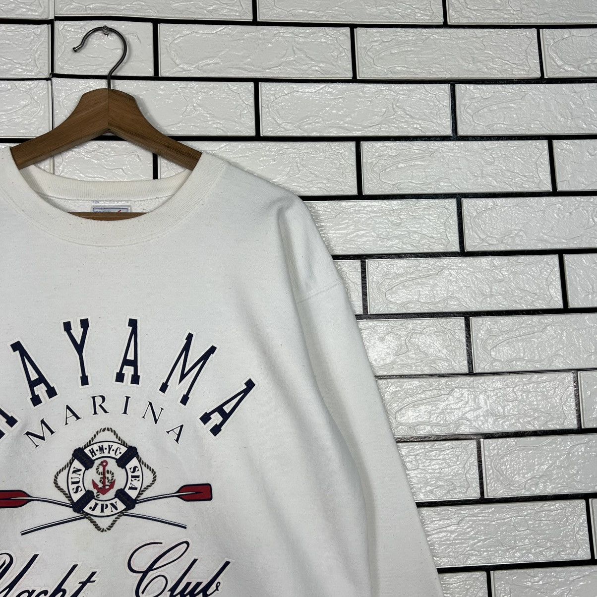 Vintage 90's HAYAMA MARINA Yacht Club Big Logo Sweatshirt #4016-C183 Size US L / EU 52-54 / 3 - 5 Thumbnail