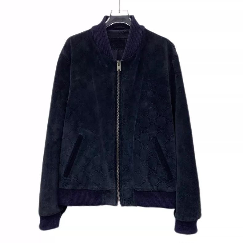 Gucci Gucci Dark blue logo embossed dark pattern full print cow l Size US M / EU 48-50 / 2 - 1 Thumbnail