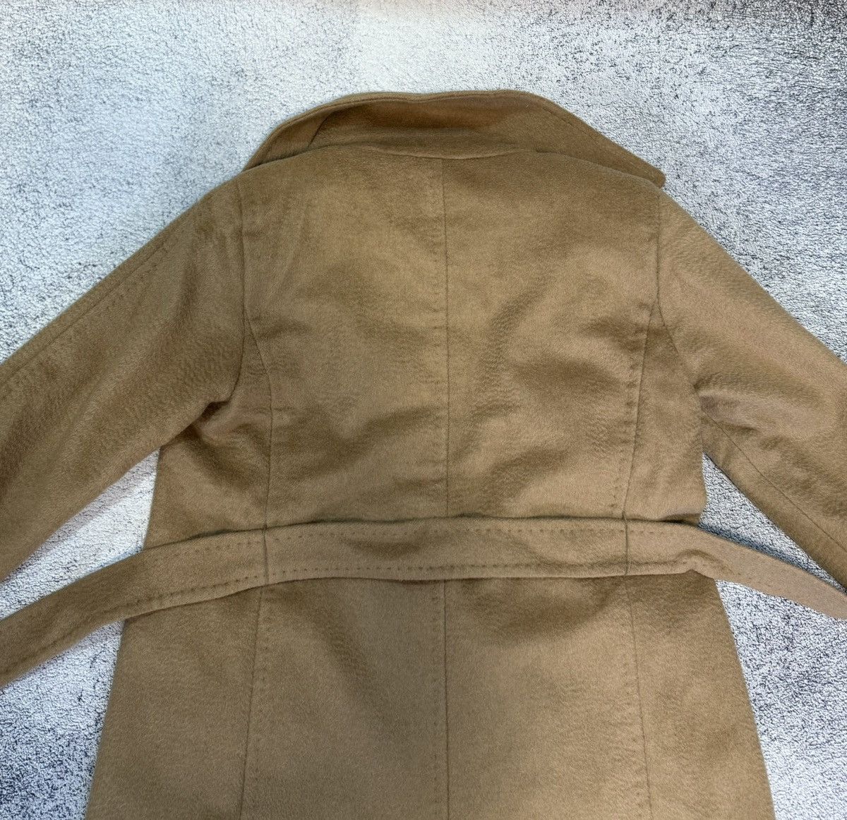 Max Mara MaxMara Women Coat S Beige Wool Cashmere Belted Long Jacket Size S / US 4 / IT 40 - 10 Thumbnail