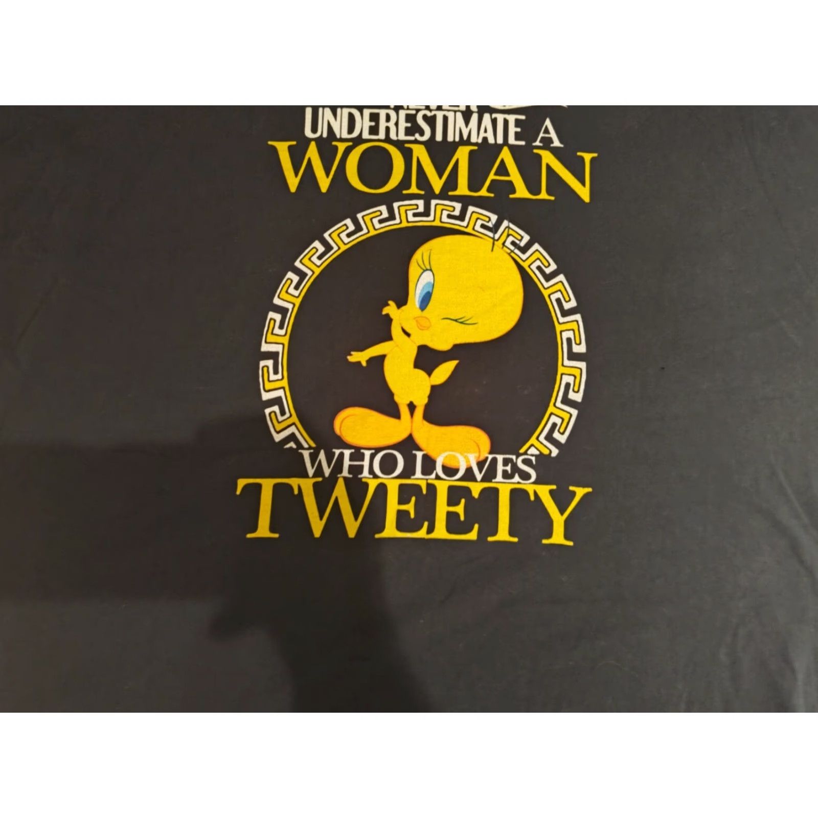 Fruit Of The Loom Fruit of the Loom Women’s T-Shirt 4XL Black Round Neck Short Sleeve Love Tweety Classic Relaxed Fit Size XXL / US 16-18 / IT 52-54 - 2 Thumbnail