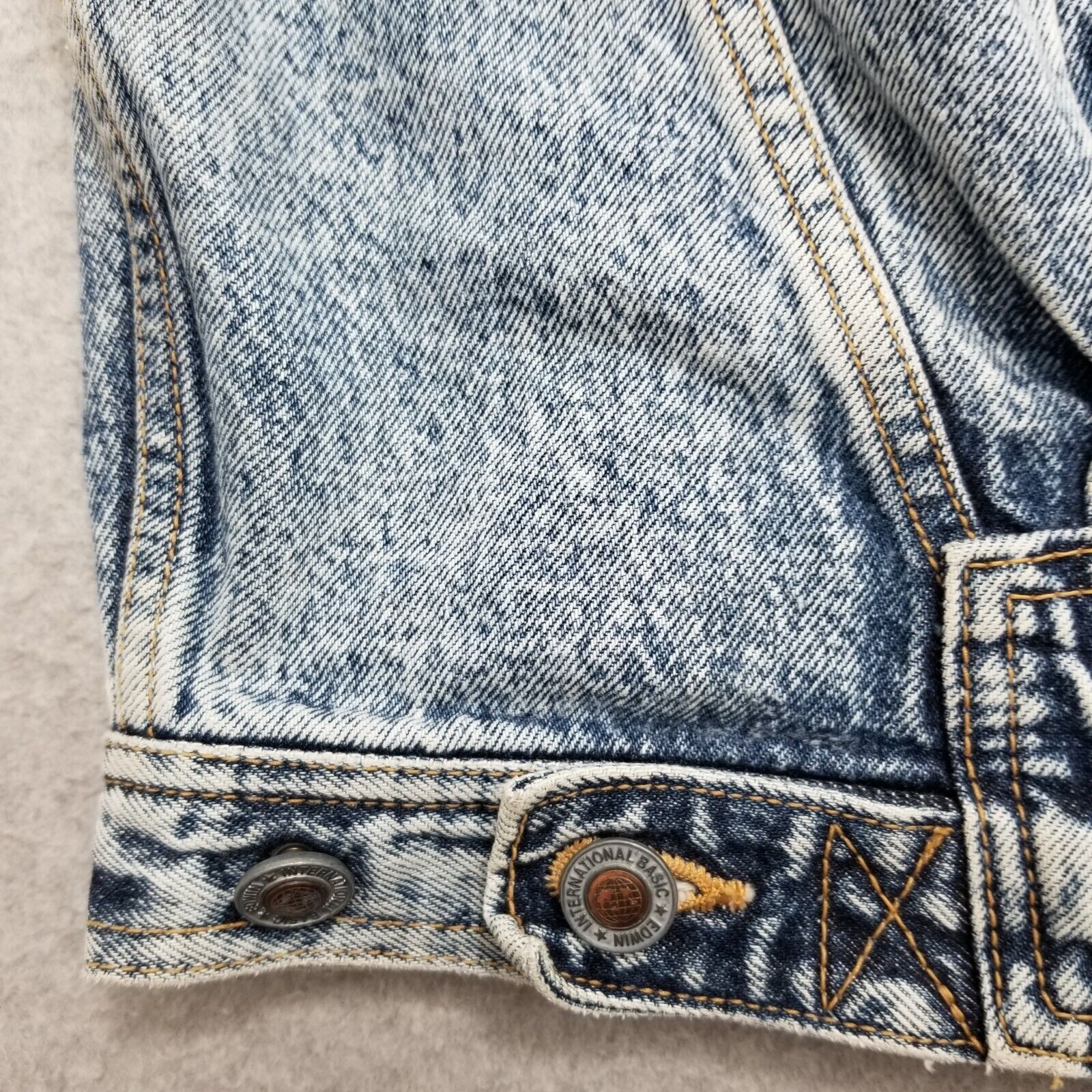 Other Edwin Jean Jacket Womens Large Blue Denim Pockets Stones Size L / US 10 / IT 46 - 21 Thumbnail