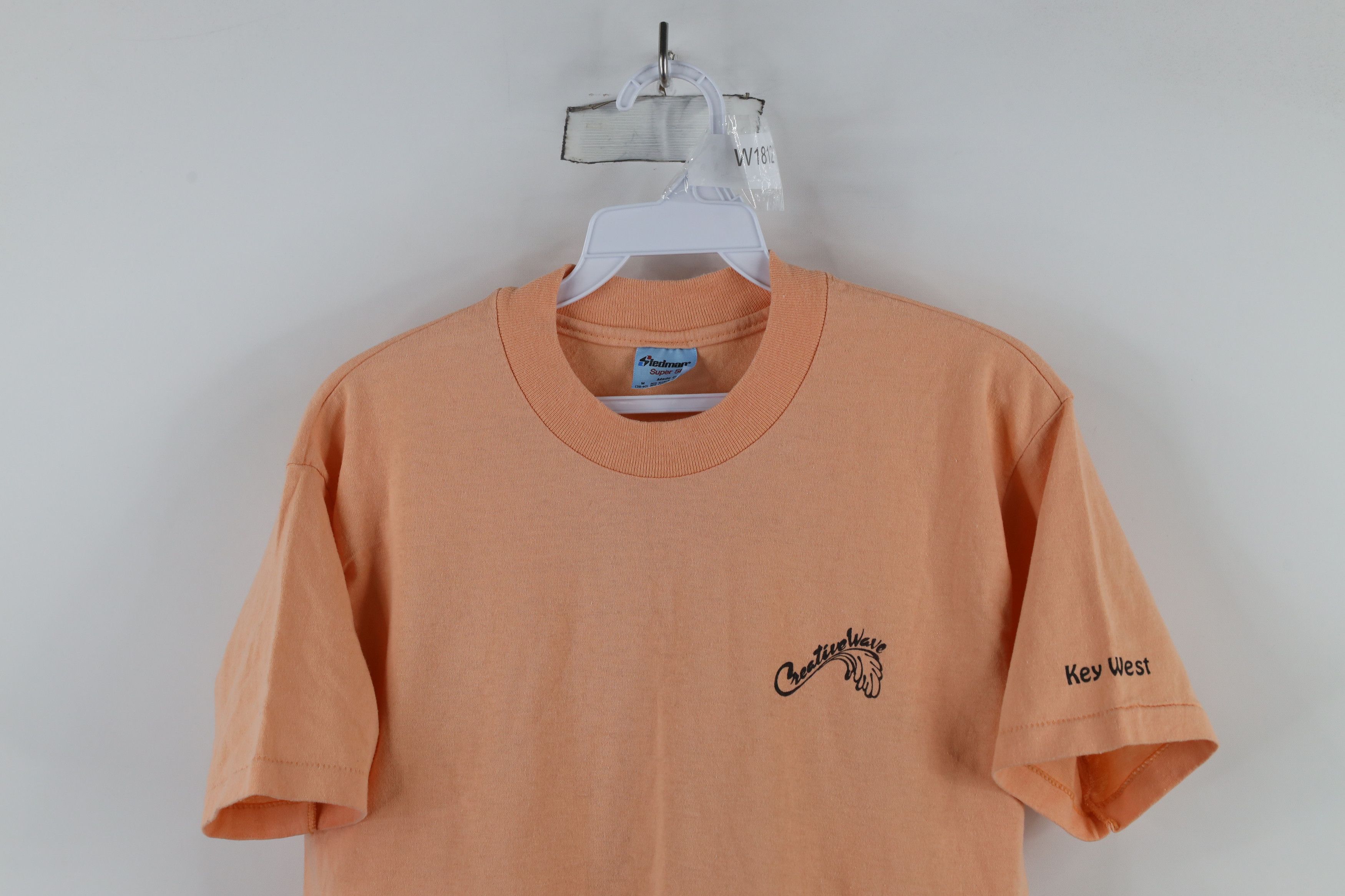Vintage Vintage 80s Funny Comic Sumo Fishing Team T-Shirt Pink USA Size US M / EU 48-50 / 2 - 2 Thumbnail