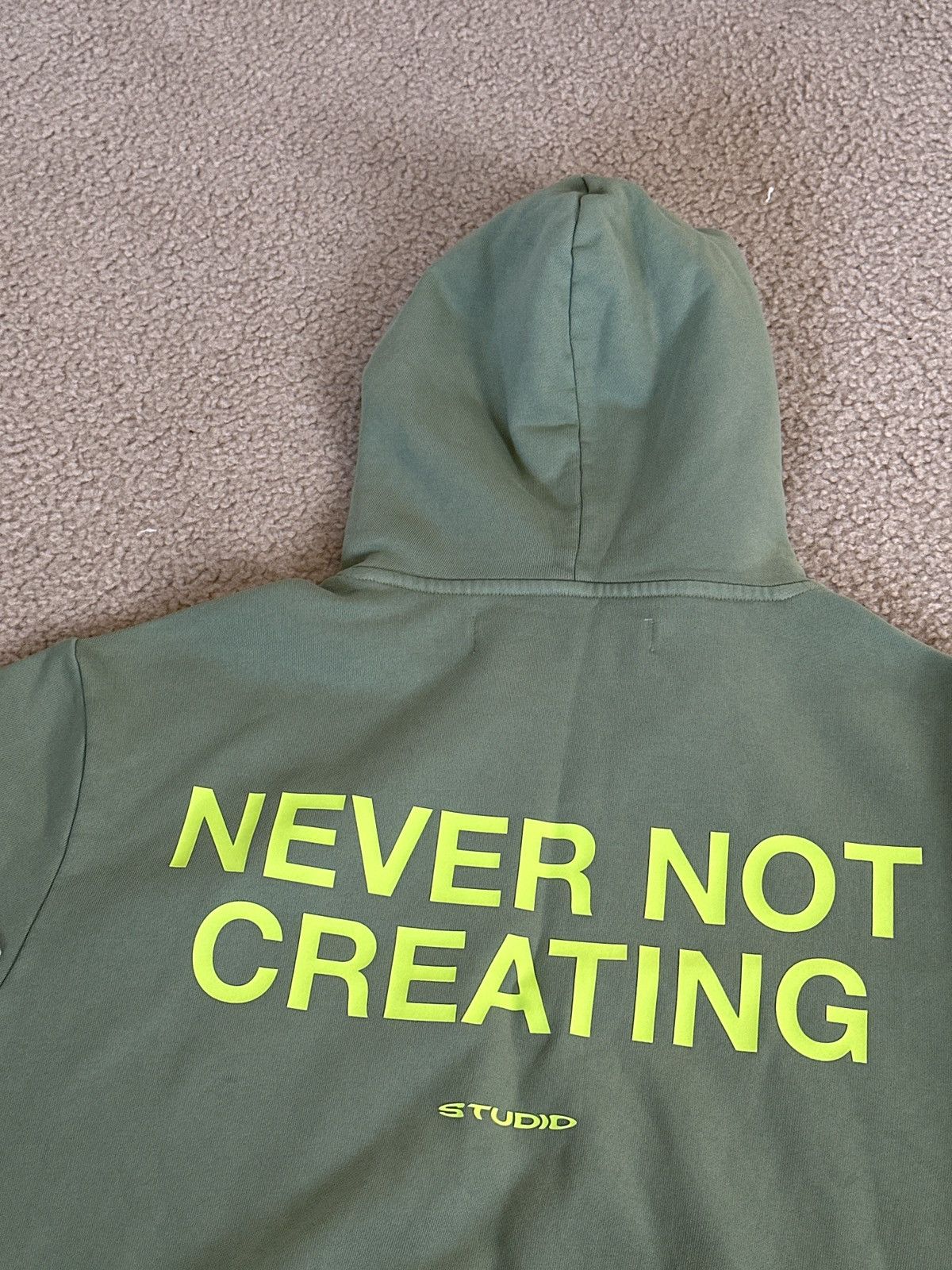 STUDIOUS Studio supervsn studios logo print boxy terry hoodie matcha Size US M / EU 48-50 / 2 - 6 Thumbnail