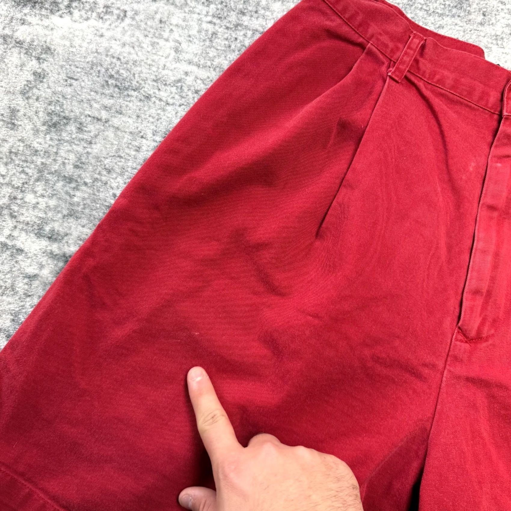 Polo Ralph Lauren VTG Polo Ralph Lauren Shorts Womens 14 Red Pleated Twill Trouser 90s Mom Summer Size 36" / US 14 / IT 50 - 4 Thumbnail