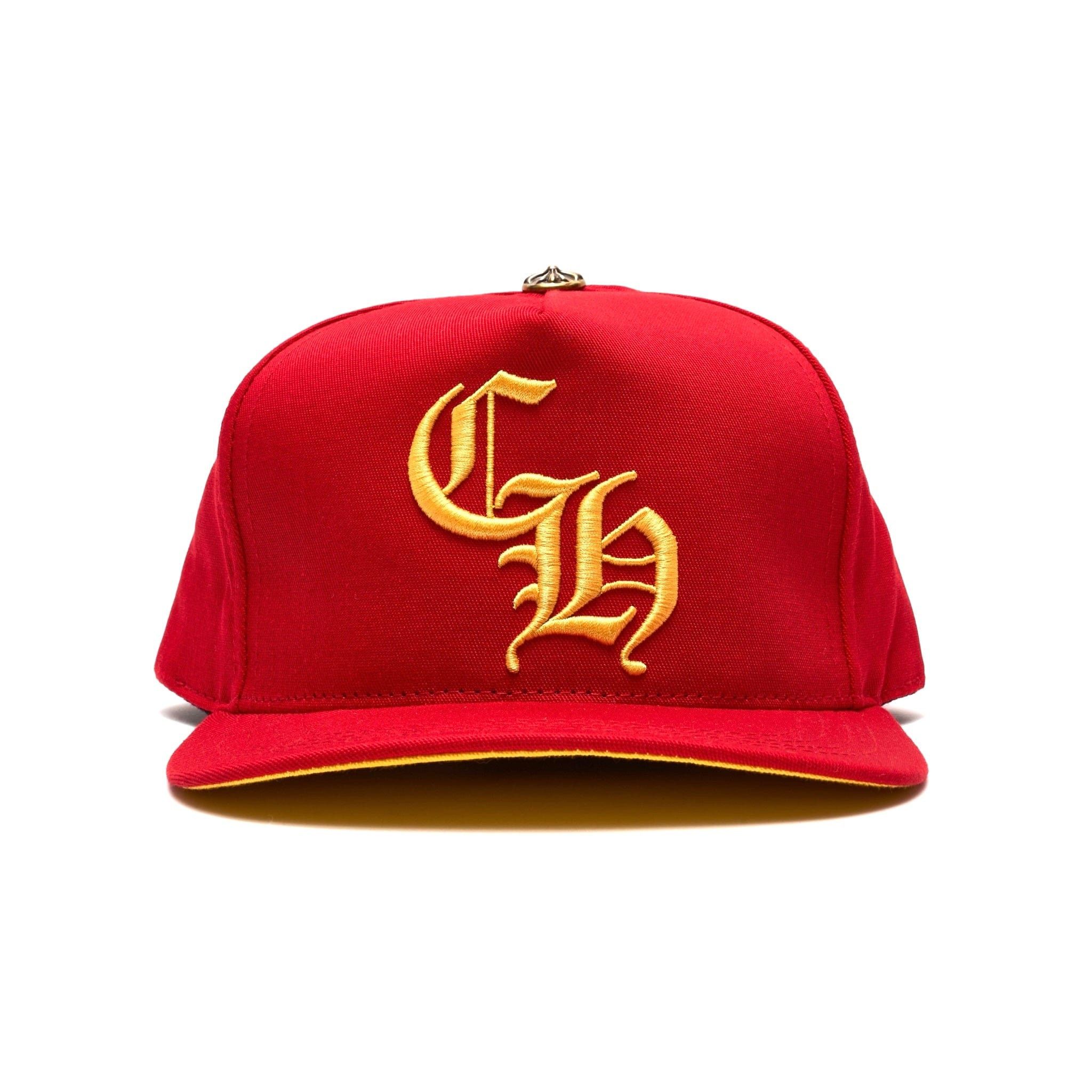 Chrome Hearts Embroidered CH Logo Baseball Hat Red Yellow Size ONE SIZE - 1 Thumbnail