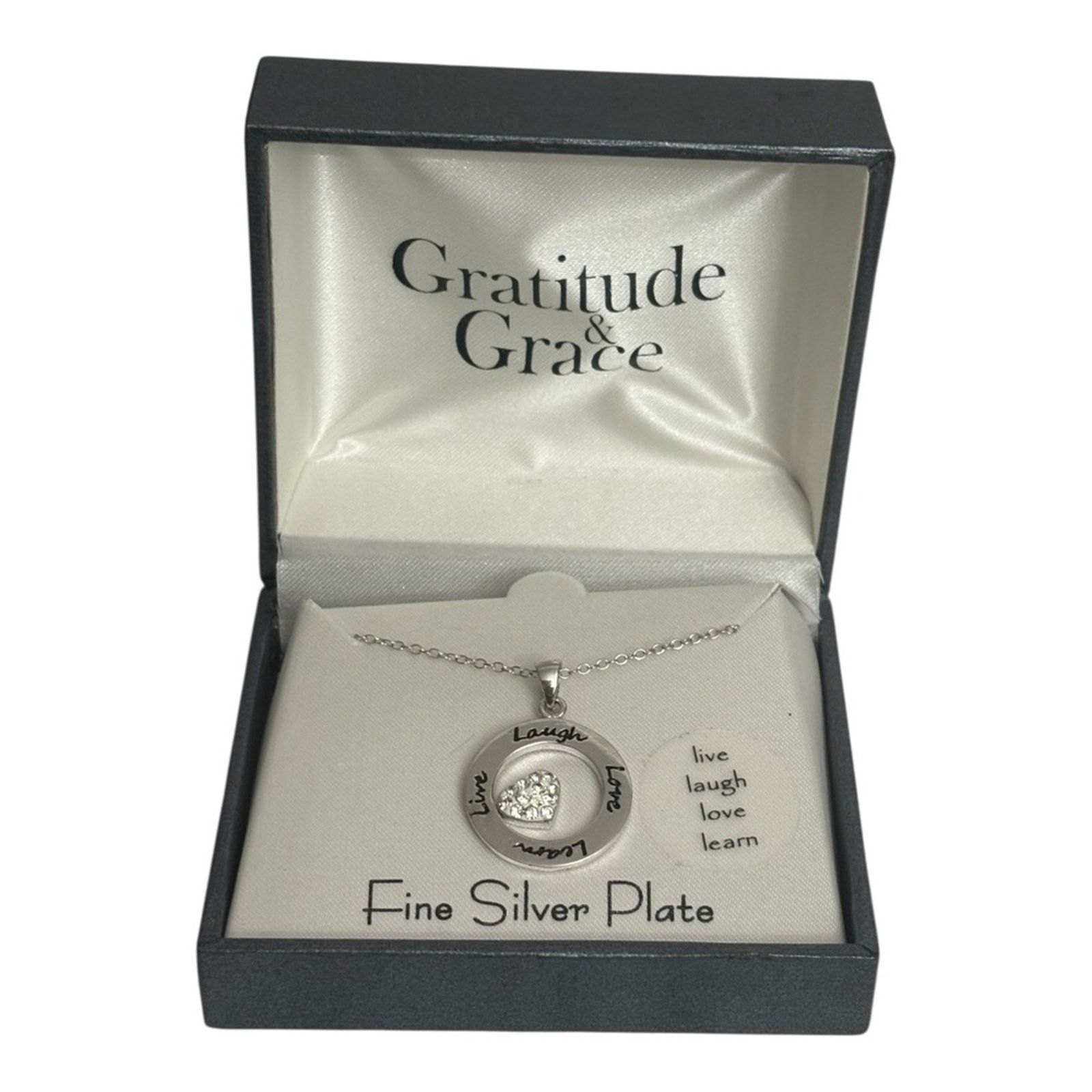 Other Silver Plated 18” Necklace Live, Laugh, Love, Learn Size ONE SIZE - 1 Thumbnail