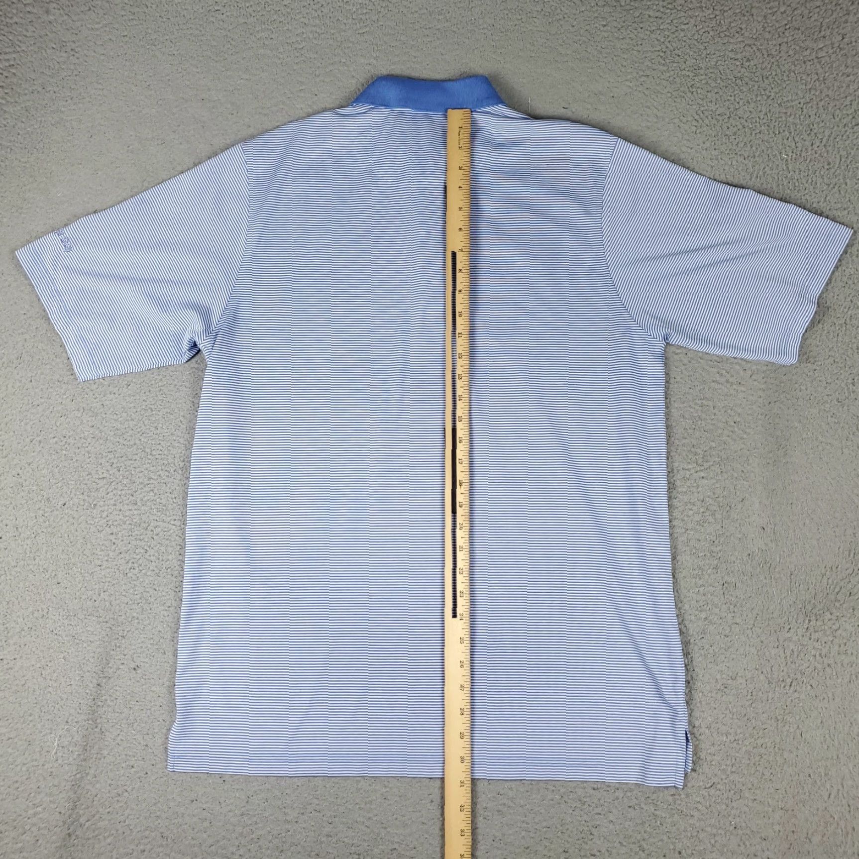 Vintage Donald Ross Polo Shirt Mens Size Medium Blue Striped Golf Short Sleeve Size US M / EU 48-50 / 2 - 4 Thumbnail