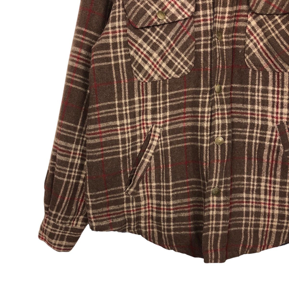 Japanese Brand × Vintage 📌Vintage Chore Worker Jacket Acquaverde Flannel Tartan Size US L / EU 52-54 / 3 - 5 Thumbnail
