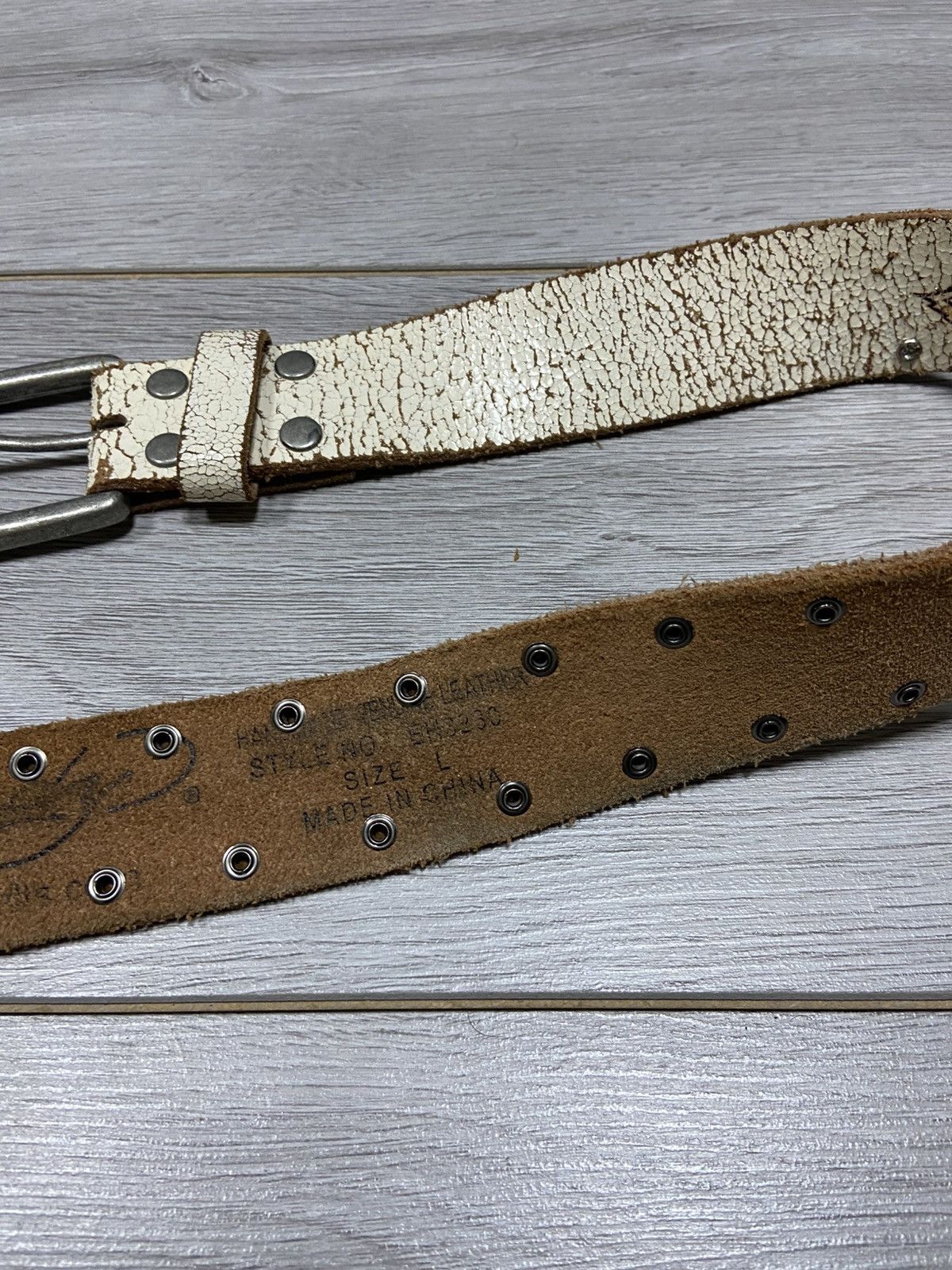 Ed Hardy Ed Hardy spell out roses 🌹 vintage leather belt Size ONE SIZE - 5 Thumbnail