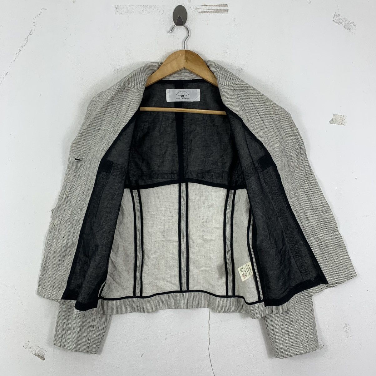 Karl Lagerfeld Vintage KARL LAGERFELD Silk Long Sleeve Blazer Coat Size US S / EU 44-46 / 1 - 3 Thumbnail