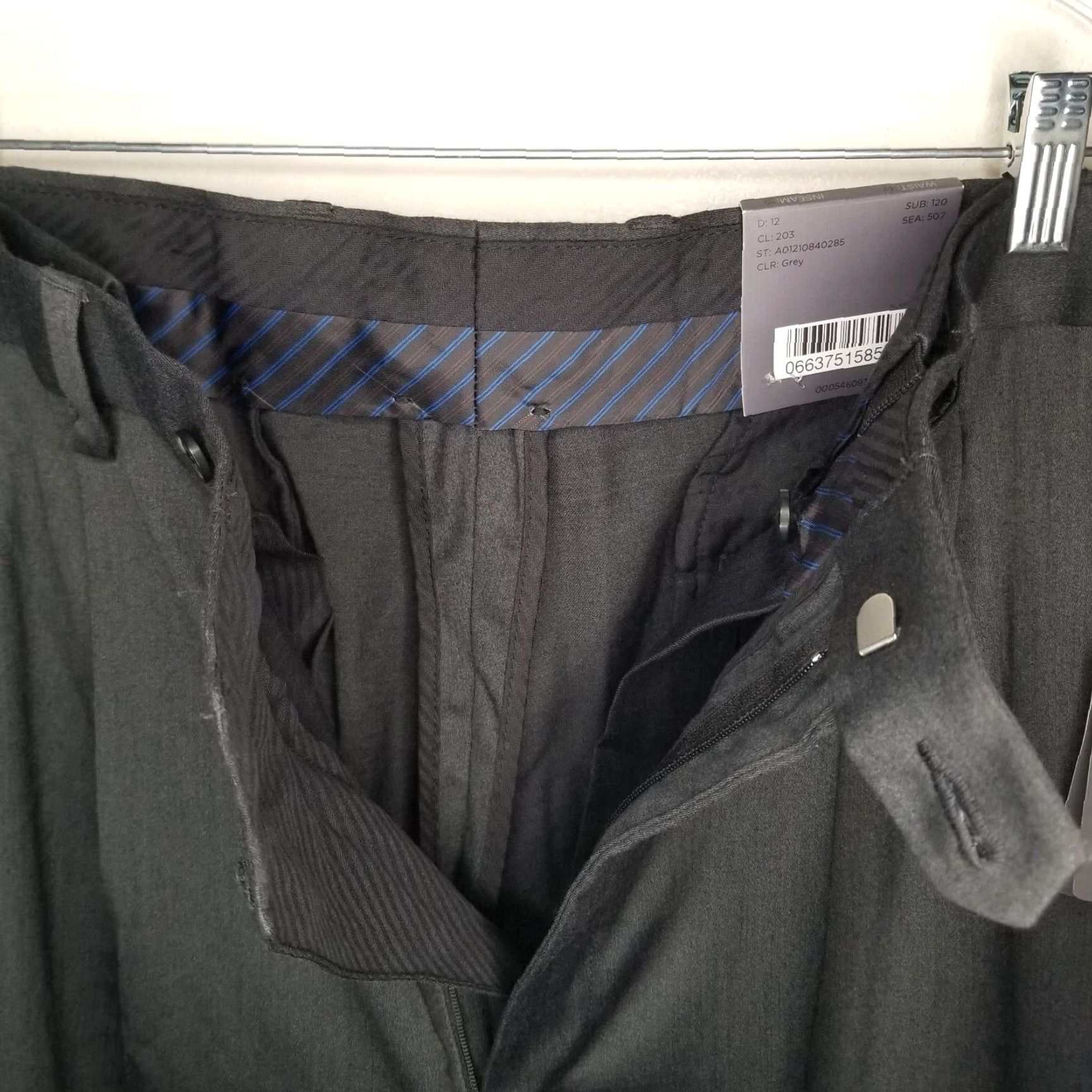 Vintage GS Continuous Comfort Gray Dress Pants Adult Regular 42x32 Straight Mens Size US 42 / EU 58 - 3 Thumbnail