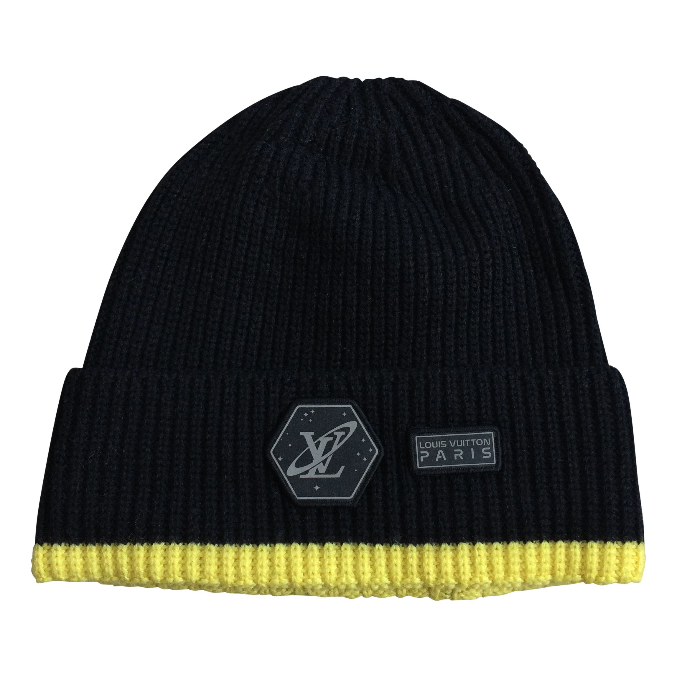 Louis Vuitton LOUIS VUITTON HAT BEANIE MONOGRAM WOOL BLACK