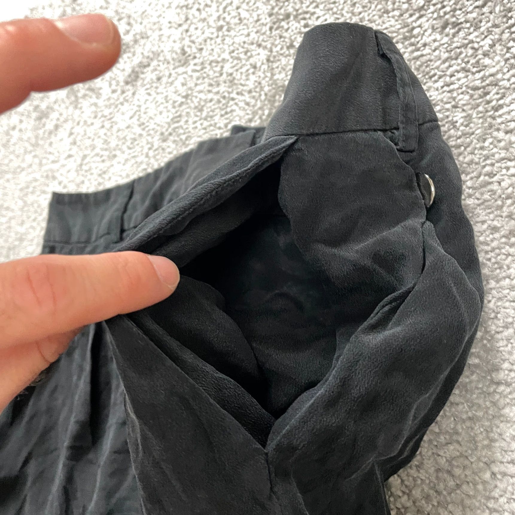 Vintage Kimberly Taylor Silk Pants Women's Size 4 Black Lightweight Dress Pants 29x28 Inseam 28 in Flat Front Straight Leg Size 27" / US 4 / IT 40 - 7 Thumbnail
