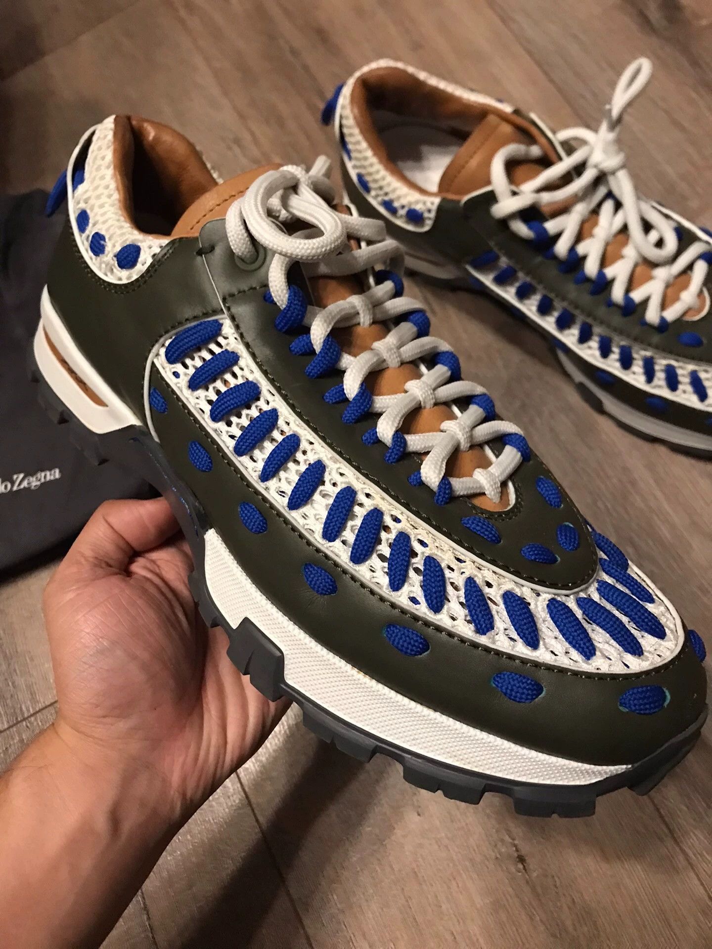 Ermenegildo Zegna Zegna XXX Couture Handcrafted Leather Sneaker EU 44 Size US 11 / EU 44 - 2 Thumbnail