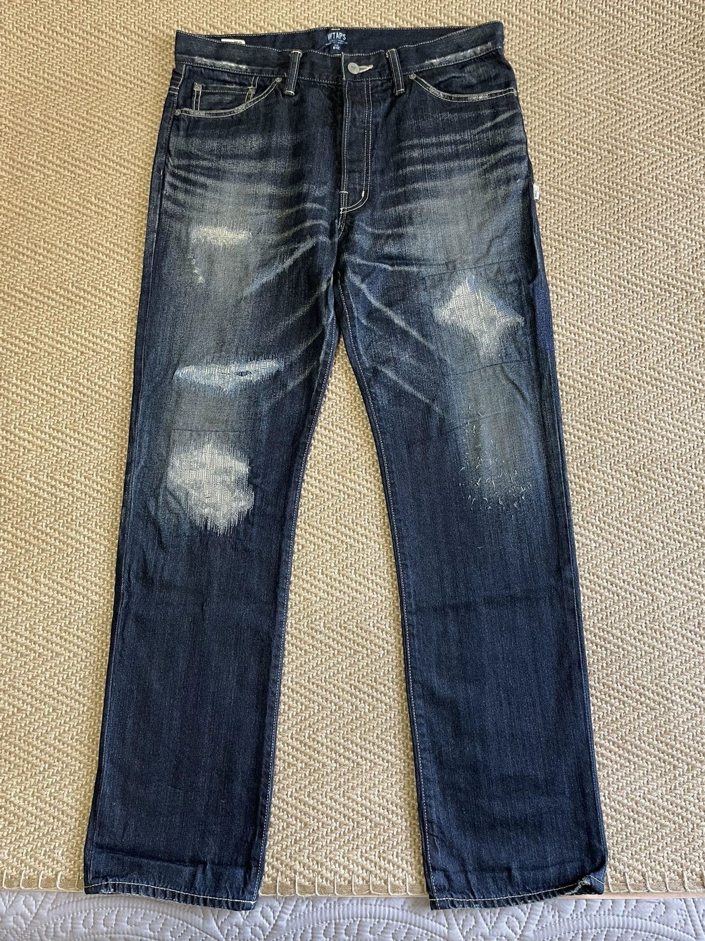 Wtaps Blue Distressed Denim Jeans Size 32 Size US 32 / EU 48 - 1 Thumbnail