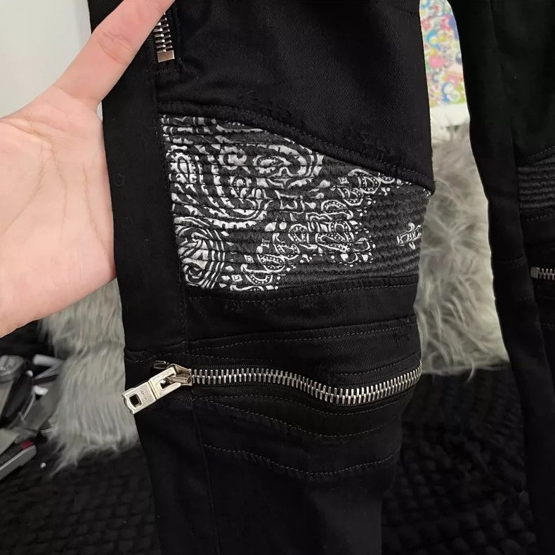 Amiri Amiri Cashew flower zipper destroys jeans 2501-Nextarrow Size US 32 / EU 48 - 2 Thumbnail
