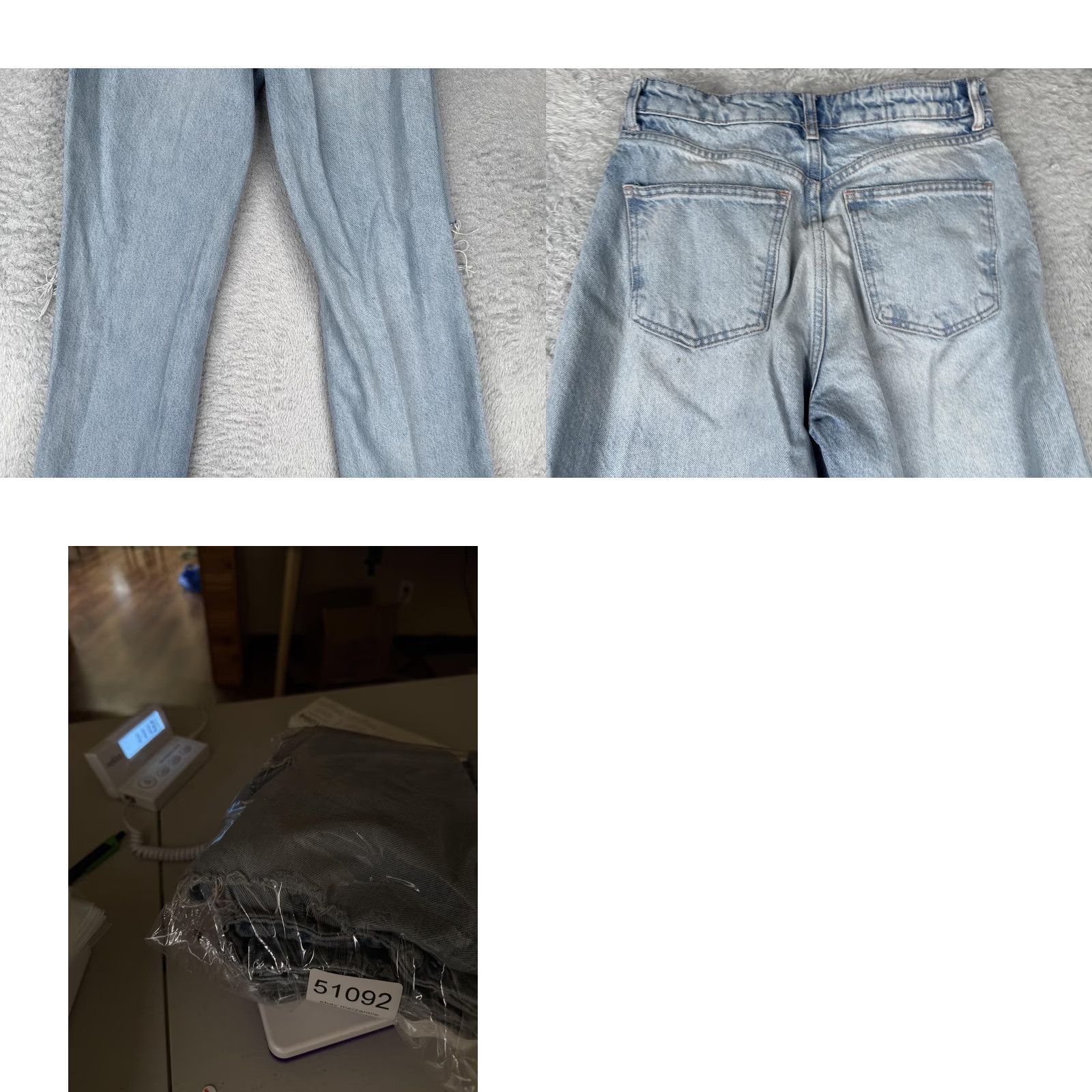 Zara Zara Jeans Women 6 Light Wash Distressed Ripped Knee High Rise Raw Hem Wide Leg Size 28" / US 6 / IT 42 - 10 Thumbnail