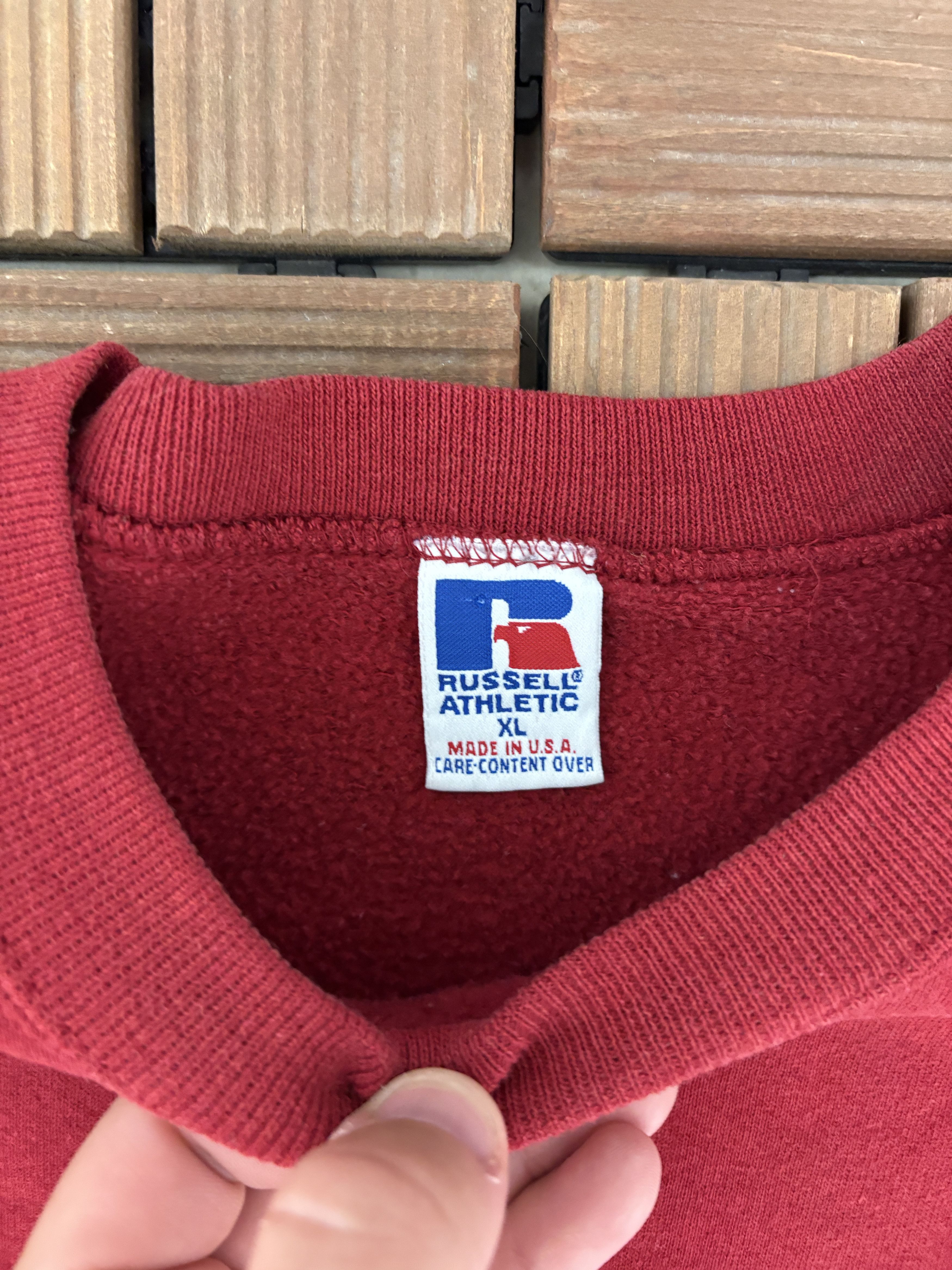 Russell Athletic SMU Mustangs Vintage Red Crewneck Sweater Size US XL / EU 56 / 4 - 6 Thumbnail