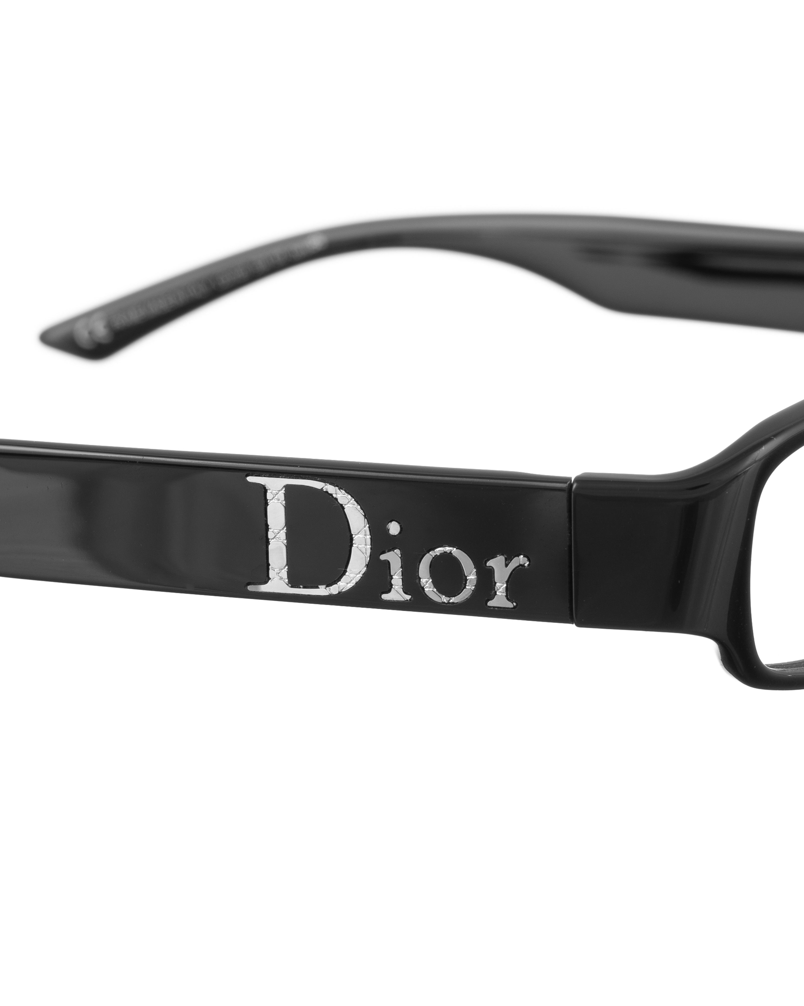 Dior Dior 00s Black Classic Plastic Glasses with Big Silver Logo Size ONE SIZE - 2 Thumbnail