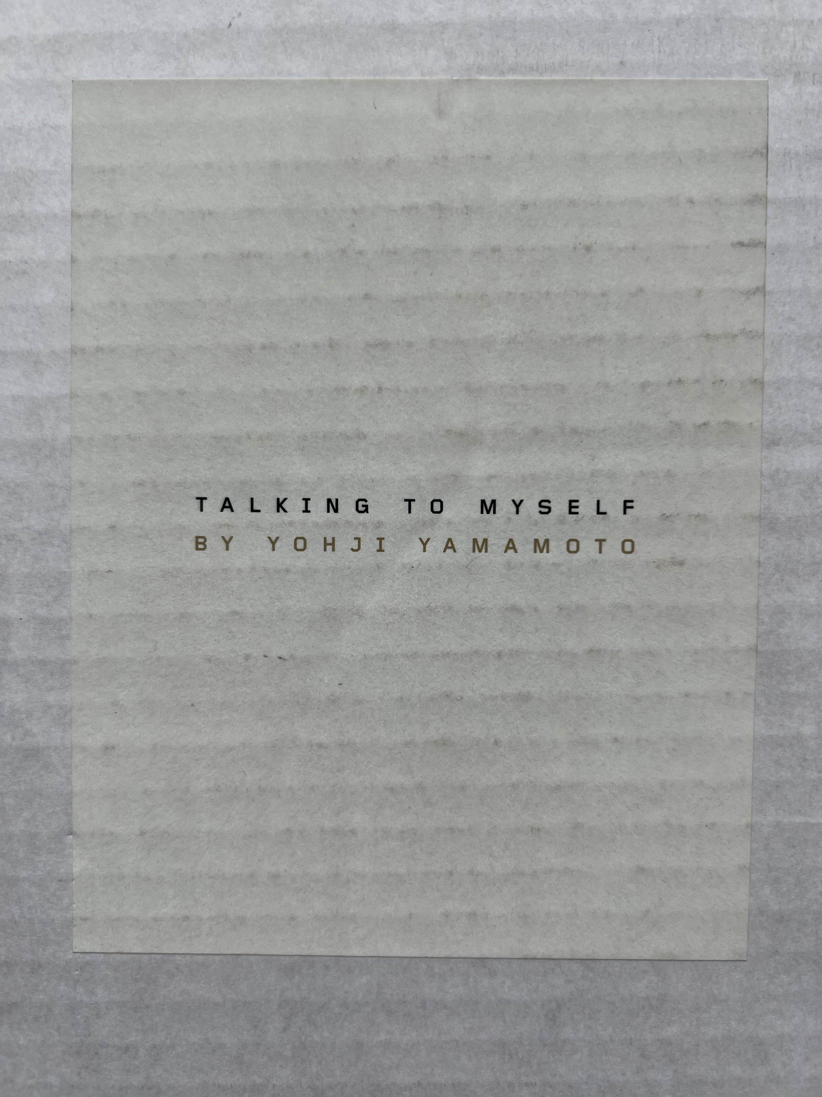 Yohji Yamamoto Talking to Myself by Yohji Yamamoto Size ONE SIZE - 2 Thumbnail