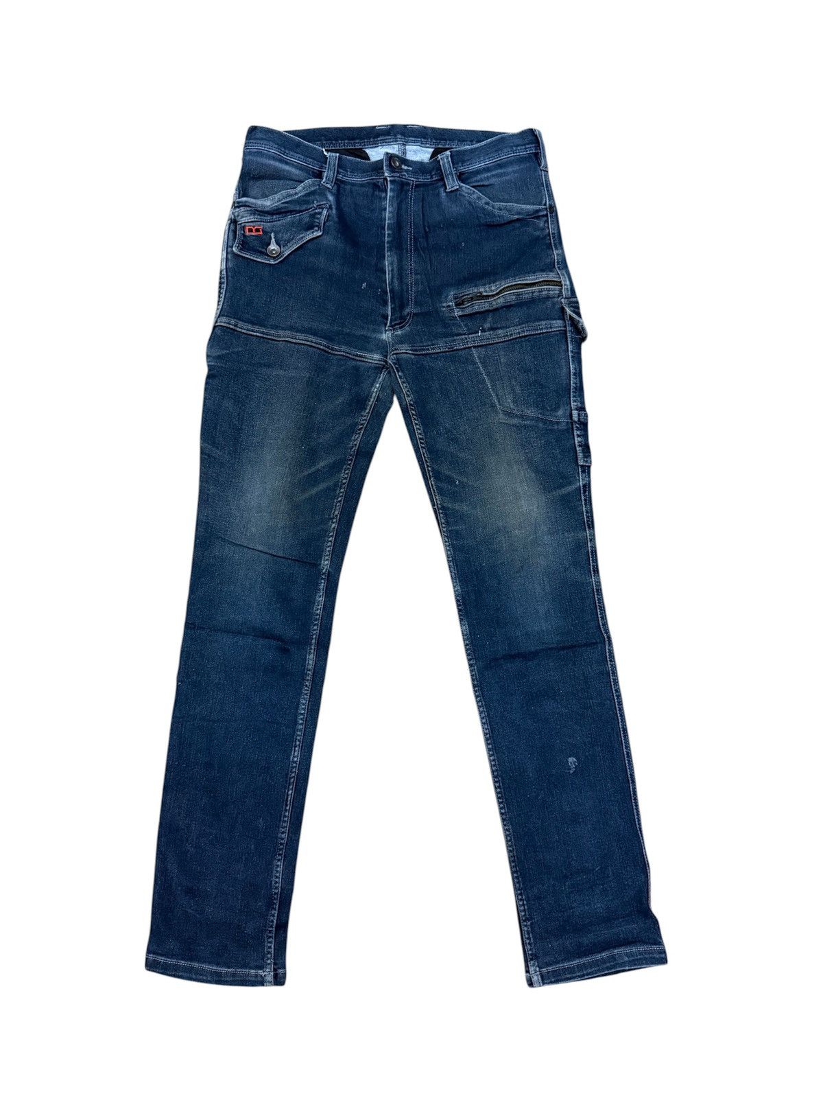 Japanese Brand Vintage G.GROUND Denim Cargo Pants Big Pockets W29X31 Size US 29 - 1 Thumbnail