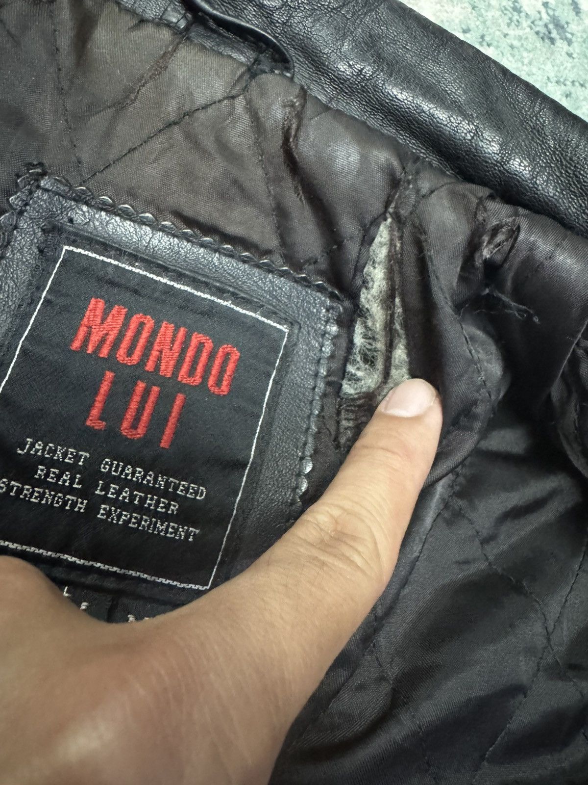 Vintage VINTAGE MONDO LUI DOUBLE COLLAR BIKER LEATHER JACKET Size US M / EU 48-50 / 2 - 9 Thumbnail
