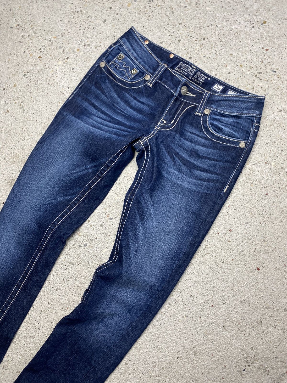Miss Me Miss me y2k skinny jeans vintage washed navy Size 26" / US 2 / IT 38 - 6 Thumbnail