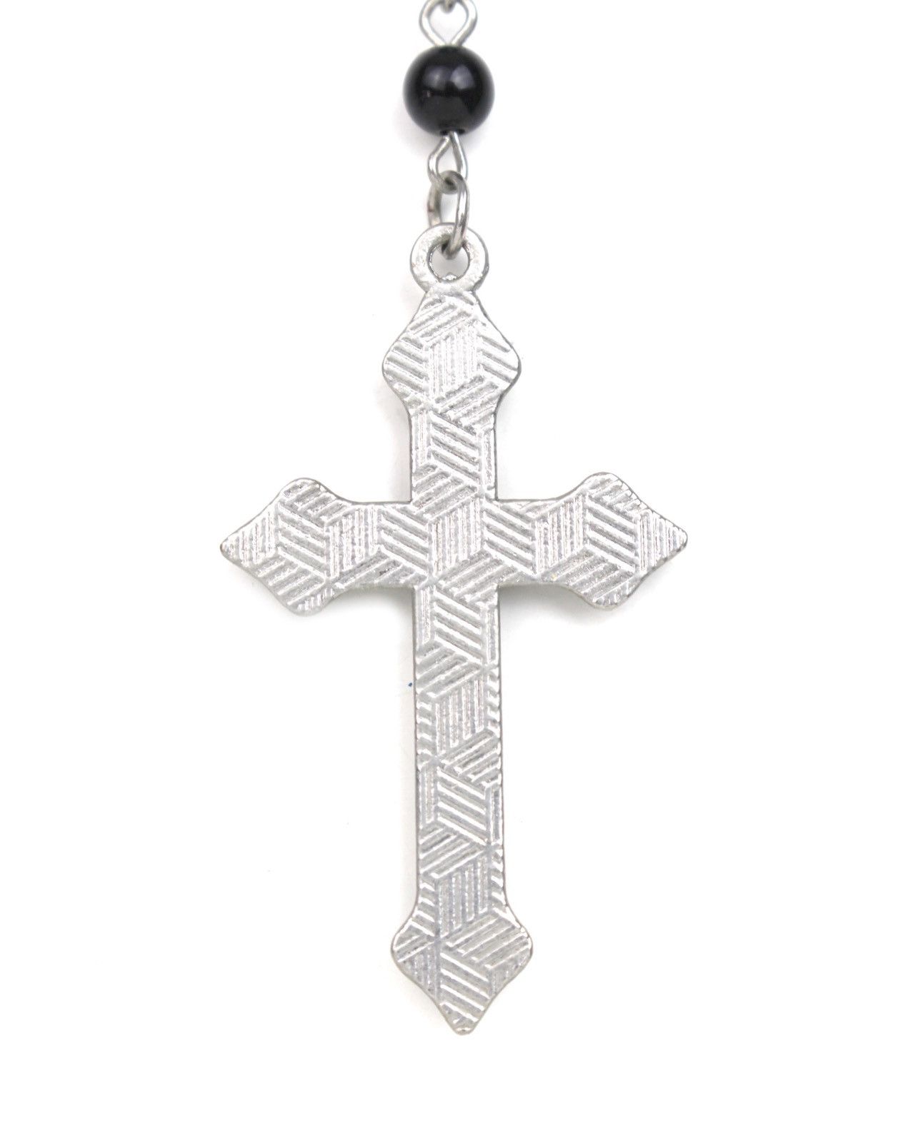 Vintage 2000S JAPANESE MADE GOTHIC ROSARY CROSS BEADED NECKLACE Size ONE SIZE - 5 Thumbnail