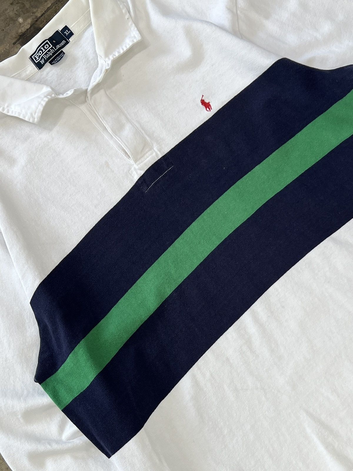 Polo Ralph Lauren Vintage Ralph Lauren Polo Blue Green Y2K LS Polo XL Size US XL / EU 56 / 4 - 1 Thumbnail