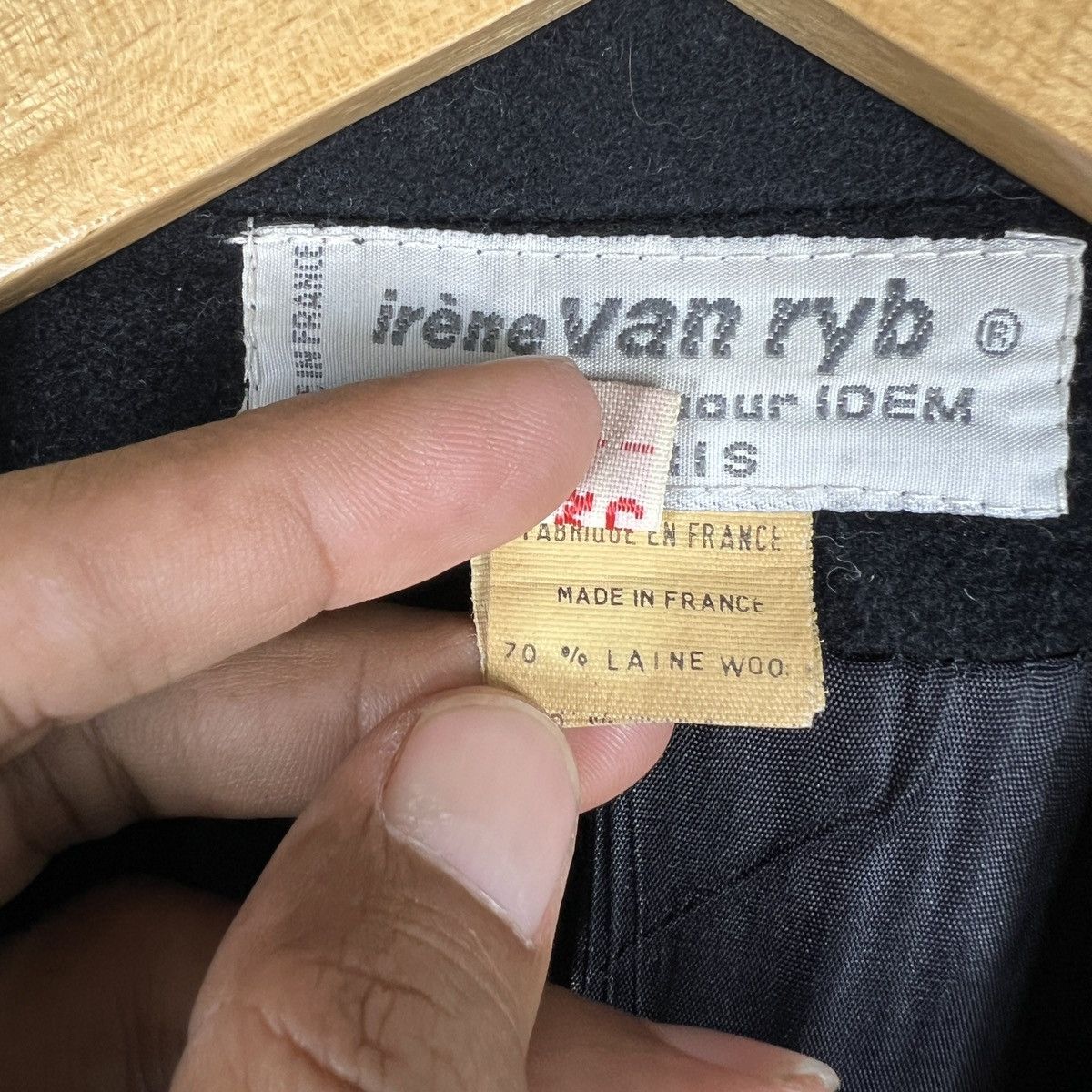 Vintage Irene Van Ryb Pour Idem Paris Wool Cashmere Jacket