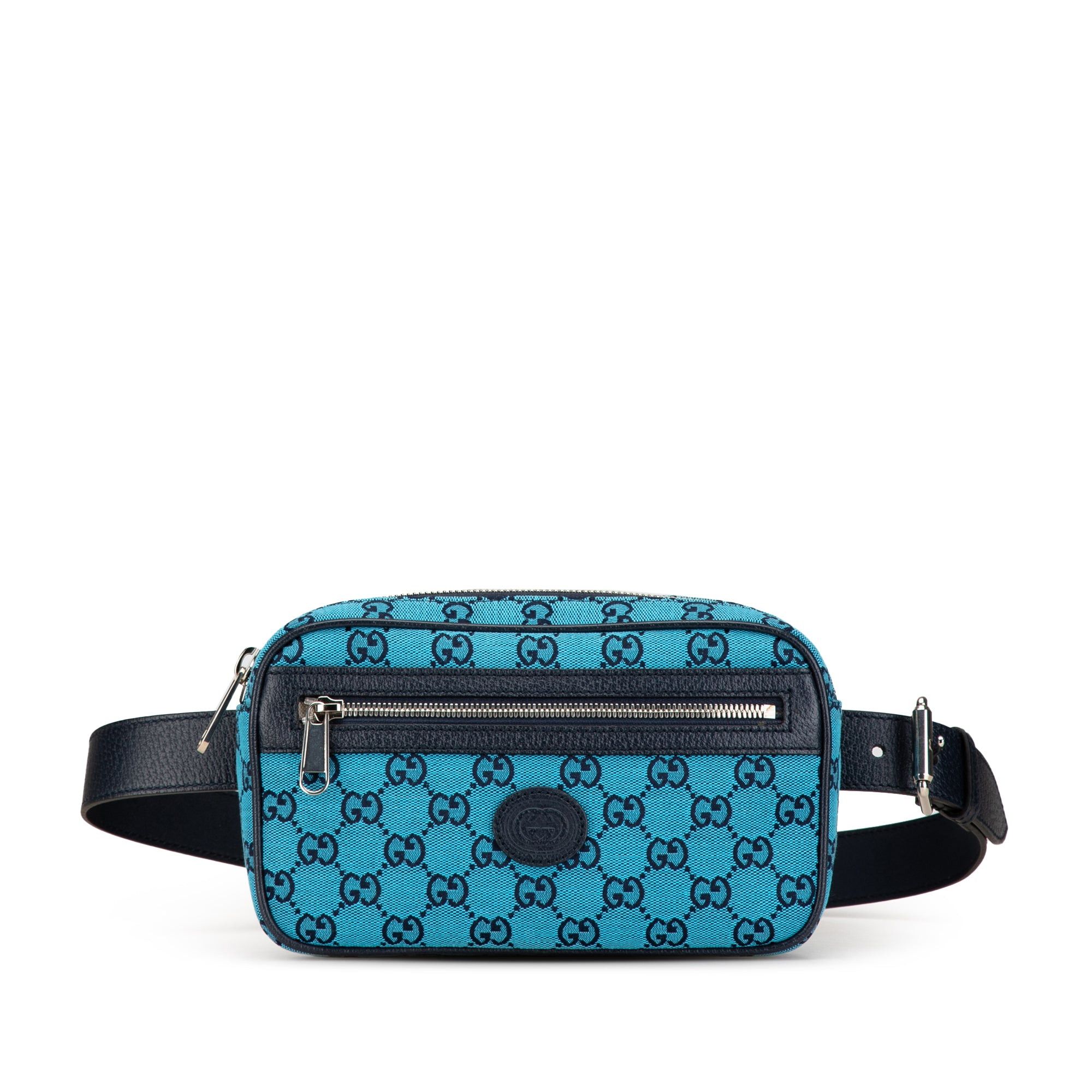 Gucci Gucci GG Canvas Belt Bag Blue Size ONE SIZE - 1 Thumbnail