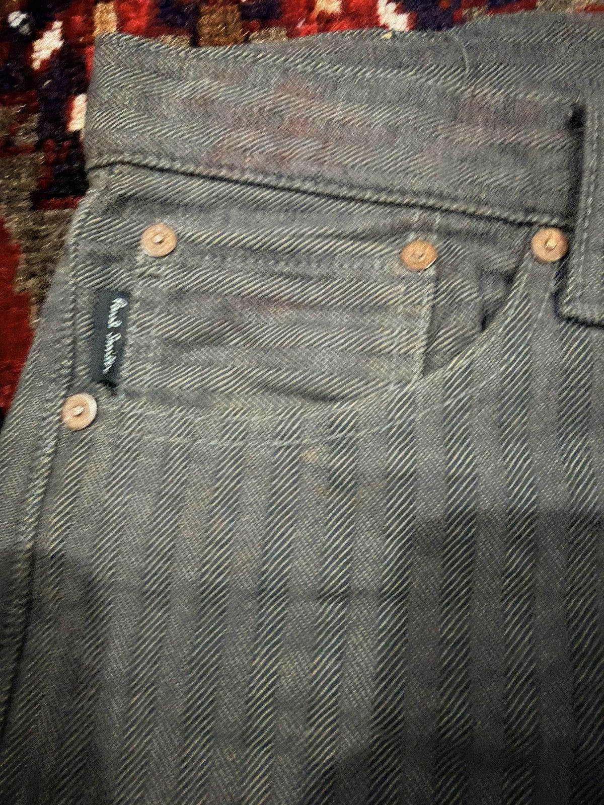 Paul Smith Red Ear Paul Smith Red Ear Herringbone Denim Size US 31 - 3 Thumbnail