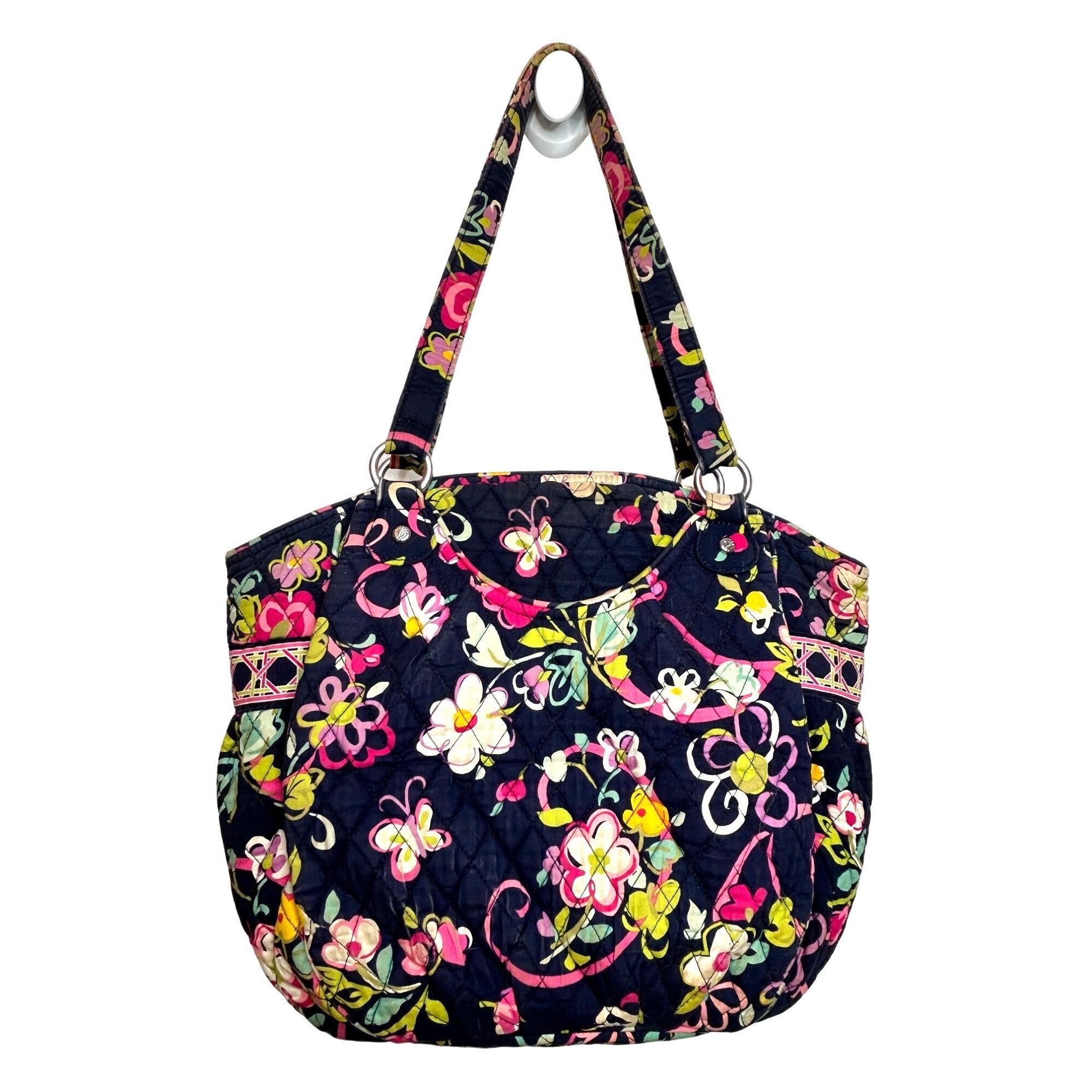 Vera Bradley Vera Bradley Tote Bag Cancer Awareness 2 Straps Navy Multi F Size ONE SIZE - 1 Thumbnail