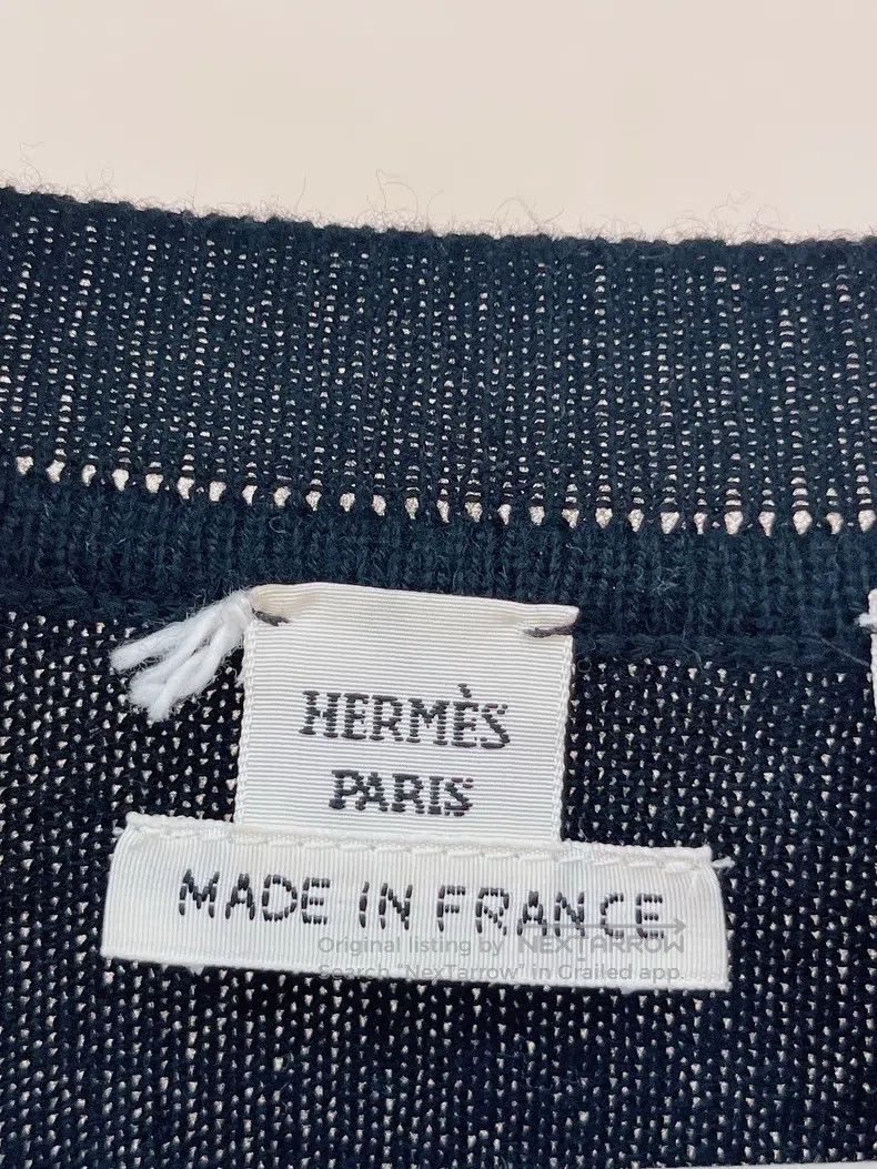 Hermes Hermes Black and white silk patchwork sweater Size XXS / US 00 / IT 34 - 3 Thumbnail