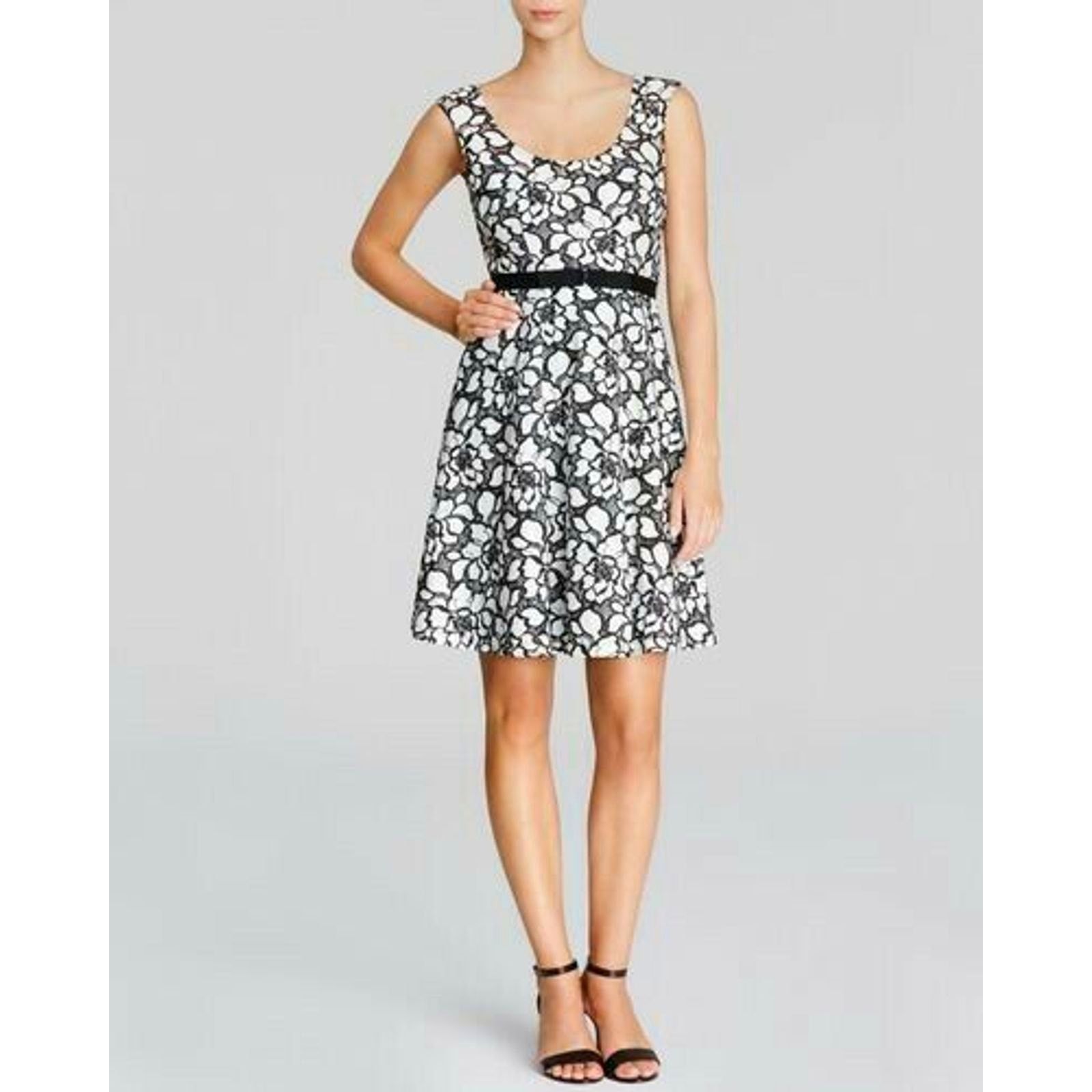 Anthropologie New Tracy Reese Audrey Fit & Flare Lace Overlay Mini Dress Size M / US 6-8 / IT 42-44 - 2 Thumbnail