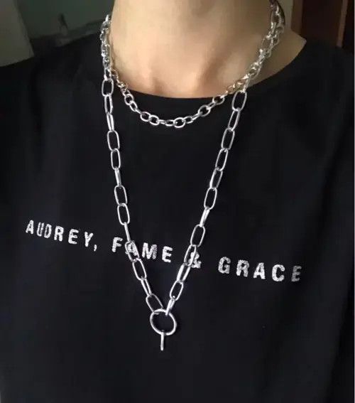 Japanese Brand Silver Chain necklace adjustable Size ONE SIZE - 1 Thumbnail