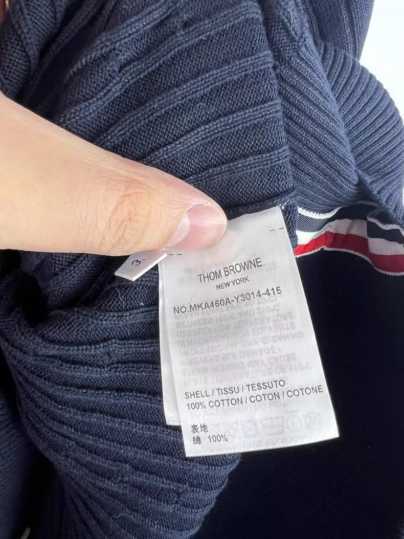 Thom Browne Thom Browne Navy blue knit sweater Size US L / EU 52-54 / 3 - 5 Thumbnail