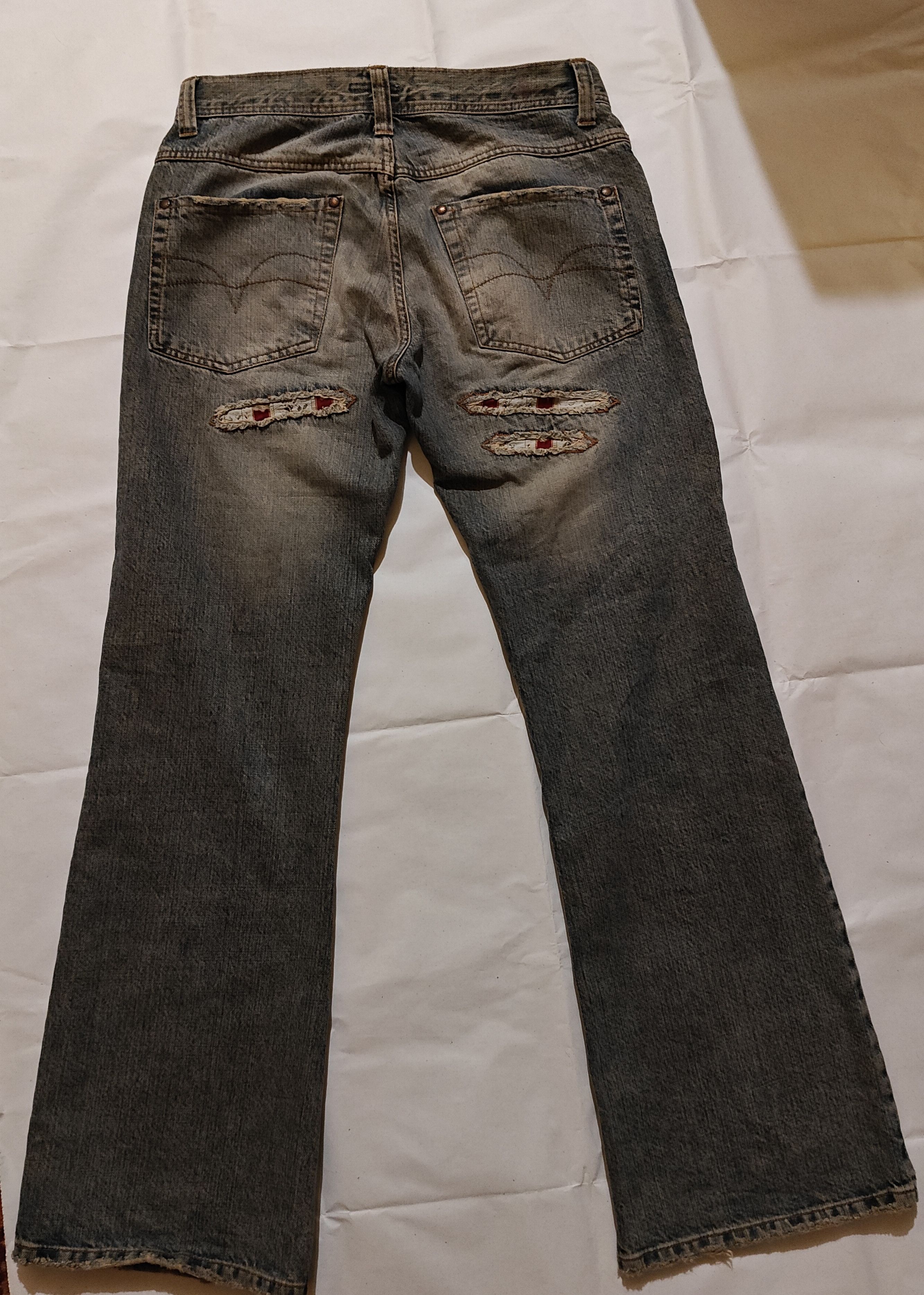 Other Gabba Archive Dirty Wash Distressed DenimPatchwork Jeans Size US 32 / EU 48 - 7 Thumbnail