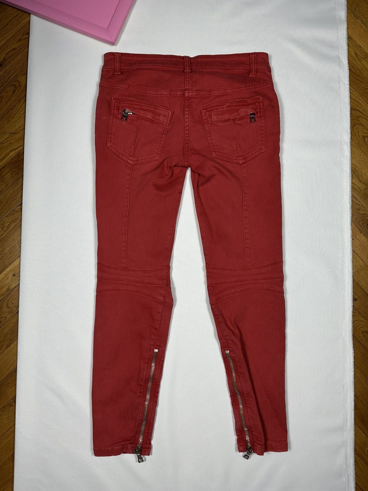 Balmain Balmain Paris Biker Jeans Pants Denim Low Rise Skinny Zipper Size 26" / US 2 / IT 38 - 13 Thumbnail