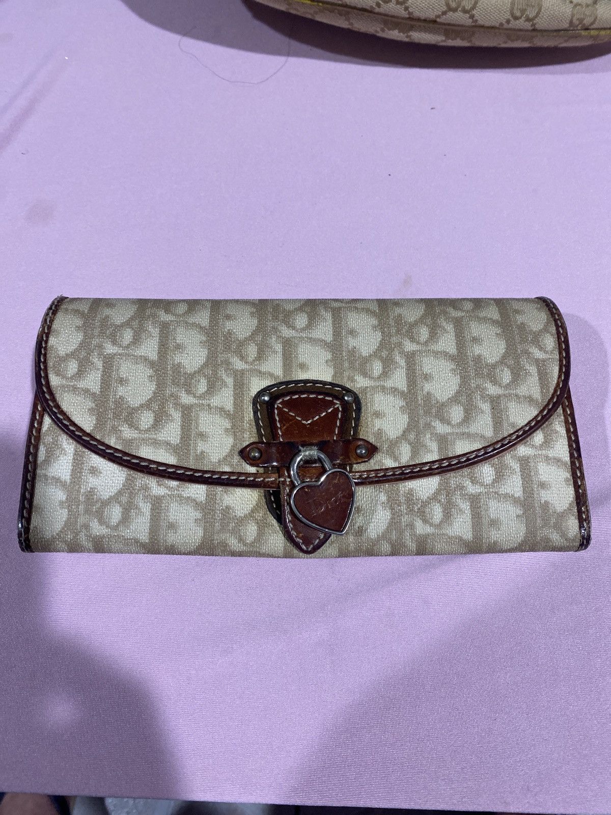 image of Dior Trotter Wallet in Beige, Women's